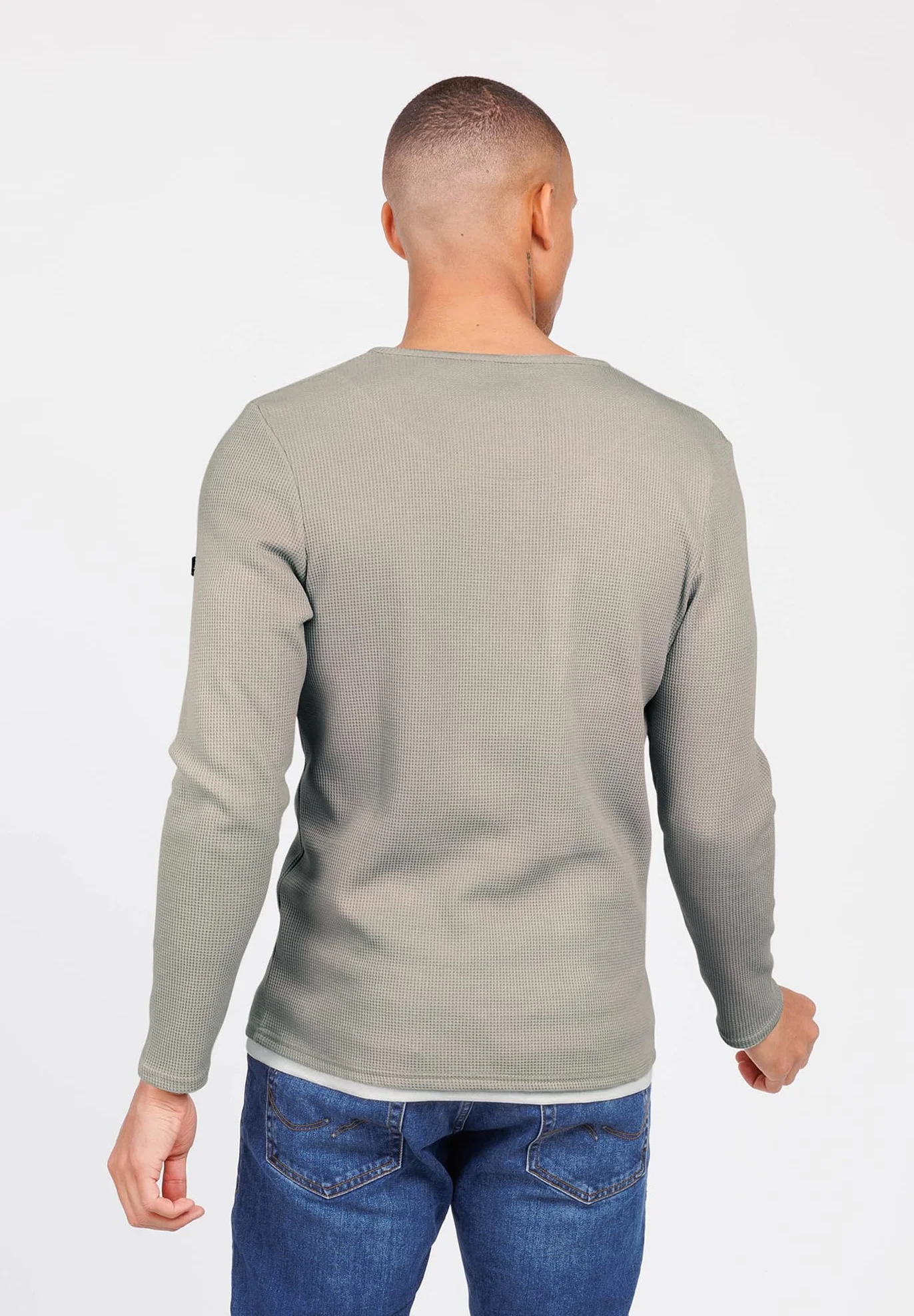 KEY LARGO Męska bluza Sandro Button, Dove Grey (1123), XXL