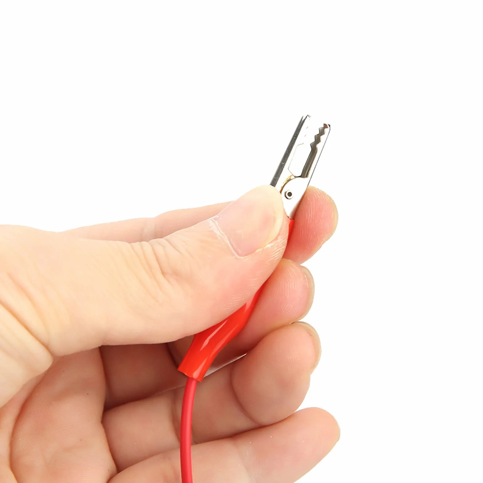 10 szt. podwójnie zakończonych szczypce krokodylkowe 50 cm sznurki testowe kabel klips do testowania średnica drutu 2,5 mm czerwony czarny biały żółty zielony