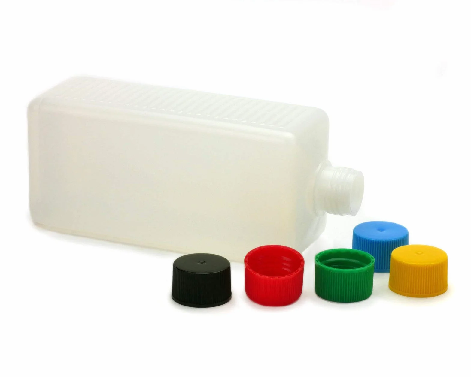 Octopus 5 x 500 ml butelki z tworzywa sztucznego, butelka plastikowe HDPE z kolorowymi zakrętkami