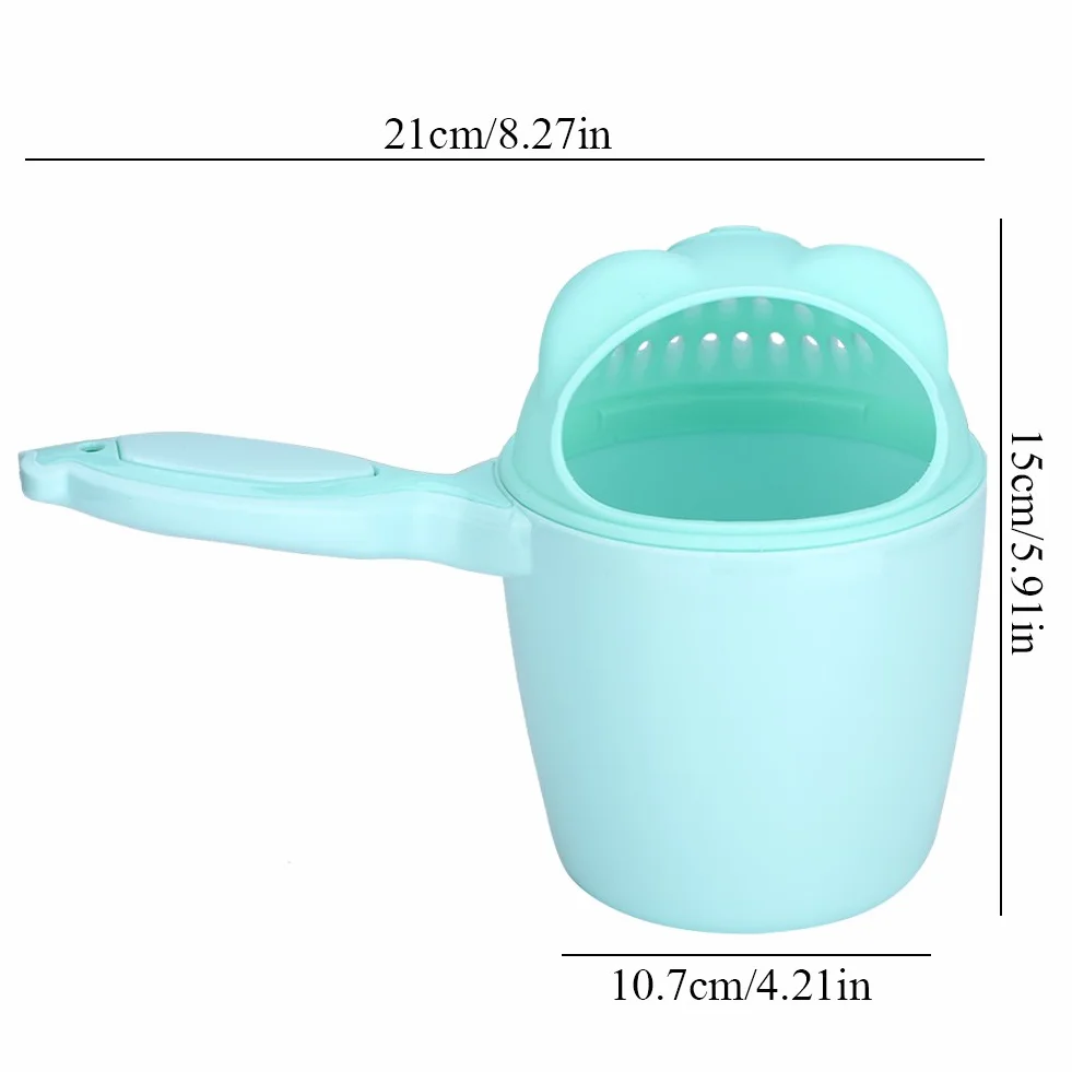 Kubek do Płukania Kąpieli Kubek do Szamponu dla Niemowląt Cute Kid Wash Hair Bathing Flusher Protection Eye (zielony) (Zielony)