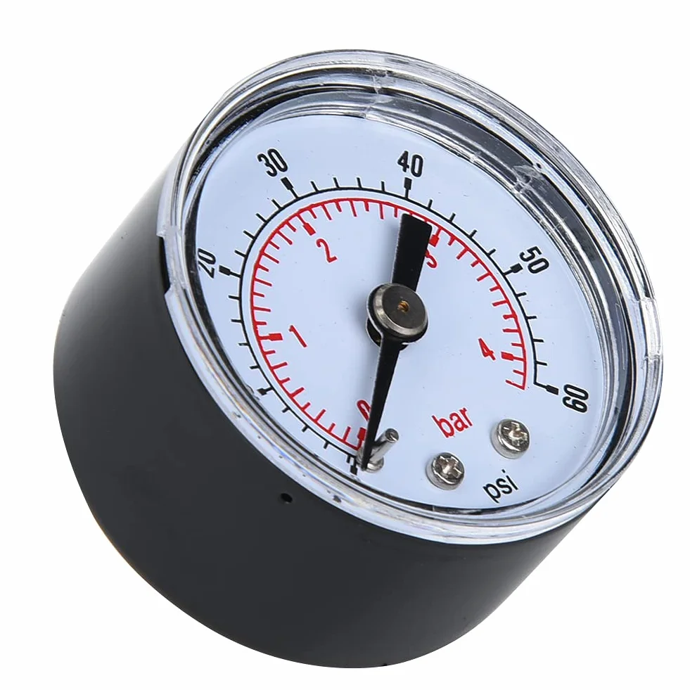 Manometr Wody Manometr Powietrza 10 Bar Manometr 1/8 "BSPT Gwint do Wody do Powietrza do Oleju(0-60psi,0-4bar)