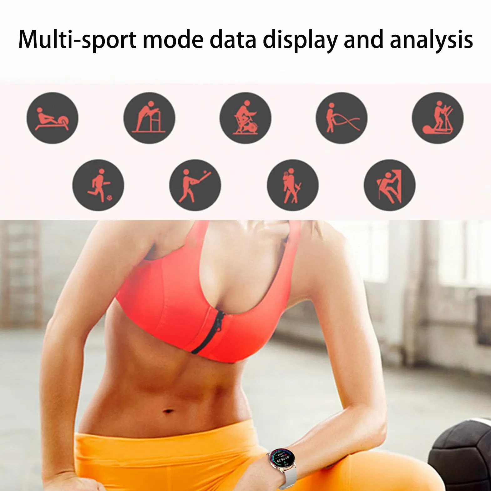 Smartwatch Damski Z Funkcją Telefonu 1,32" Zegarek Fitness Tracker Z Sportowymi Zegarkami Wodoszczelność IP68 Częstotliwość Uderzeń Serca 24 H Monitorowanie Snu,F