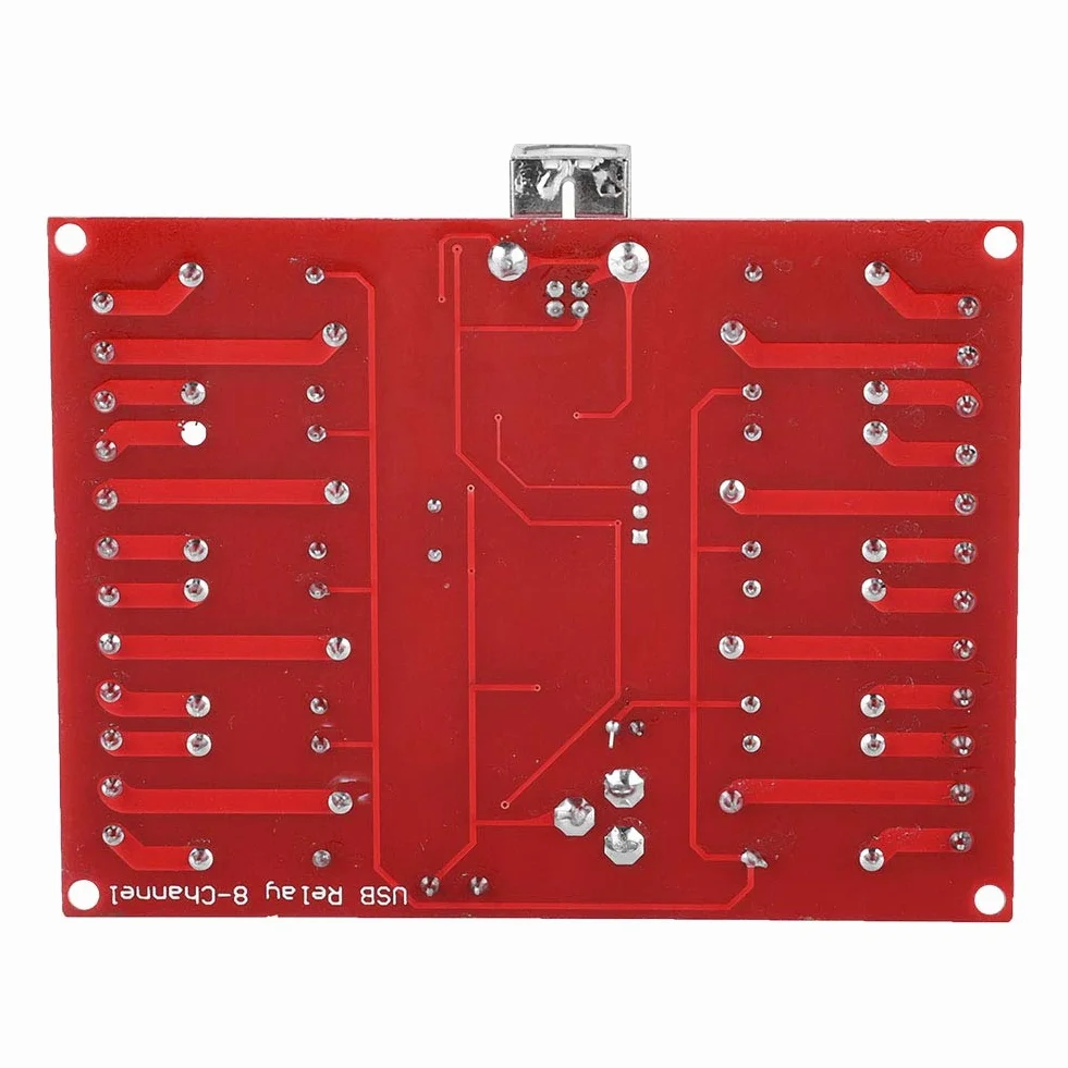 Moduł Przekaźnika 5 V, 8-kanałowy moduł Przekaźnika DC 5 V Komputer Moduł Przekaźnika Kontrolera Przełącznika USB, Kwadratowy moduł Przekaźnika USB o Wysokiej Wydajności PC Płyta
