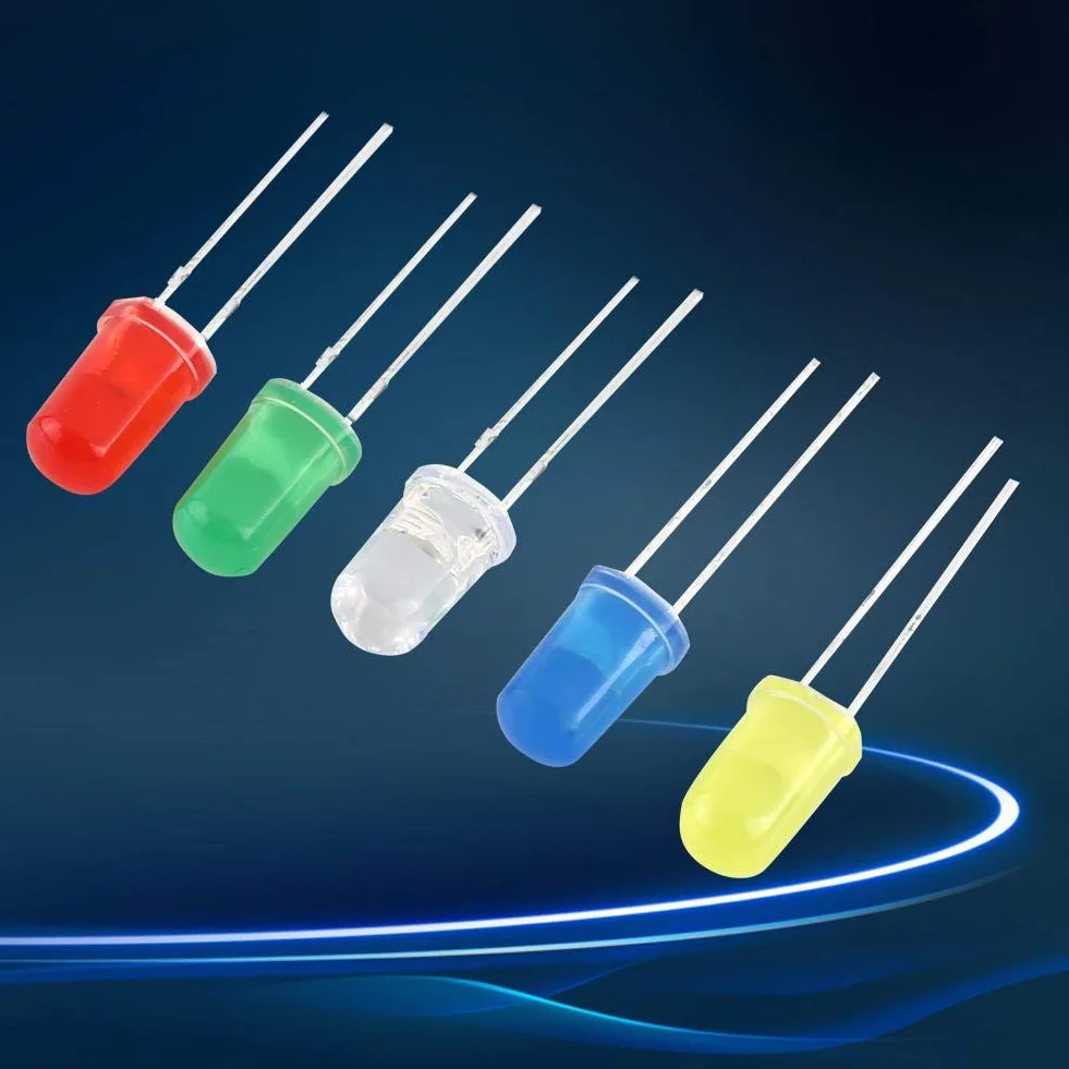 Zestaw diod LED, 300 sztuk 3 mm LED 5 mm asortyment diod LED biały żółty czerwony niebieski zielony zestaw diod LED