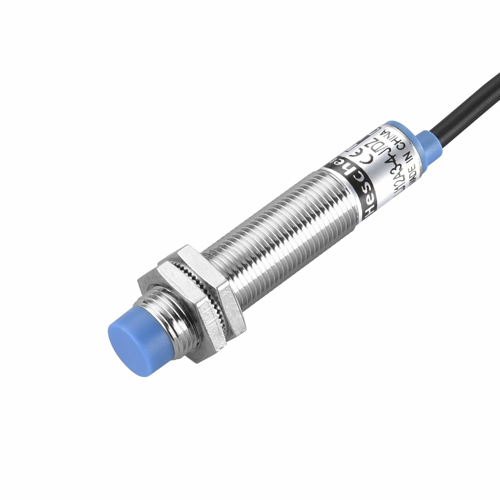 Heschen M12 - Nieekranowany indukcyjny czujnik zbliżeniowy typu LJ12A3-4-J/DZ detektor 4 mm 90-250 VAC 400 mA normalnie zamknięty (NC) 2 przewody
