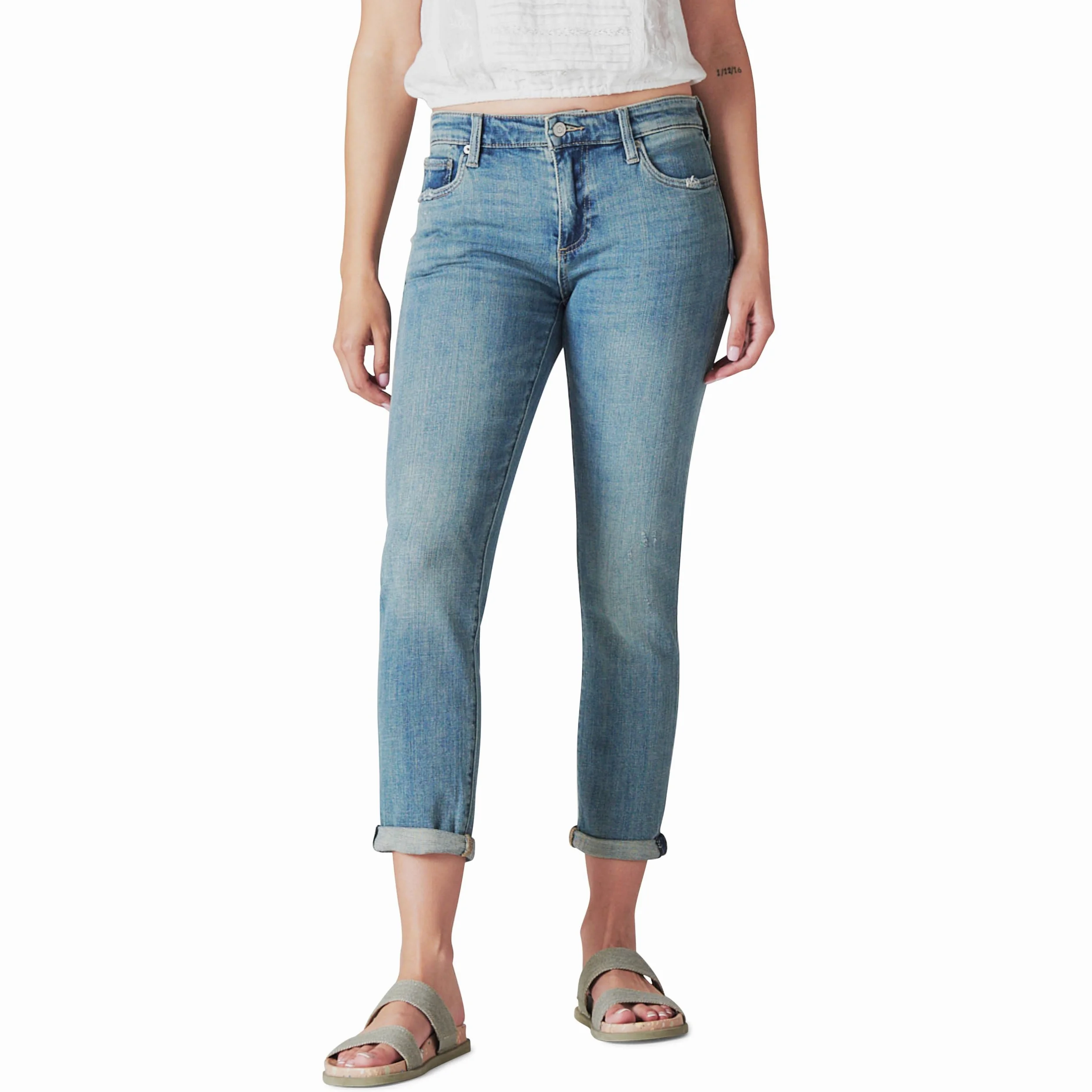 Lucky Brand Damski dżinsy Mid Rise Sienna dla chłopców