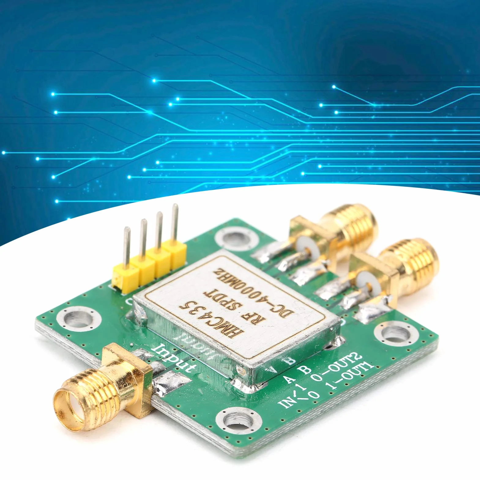 Moduł przełącznika RF, przełącznik RF SPDT jednobiegunowy podwójny rzut moduł przełącznika RF wysoka częstotliwość DC-4000 MHz