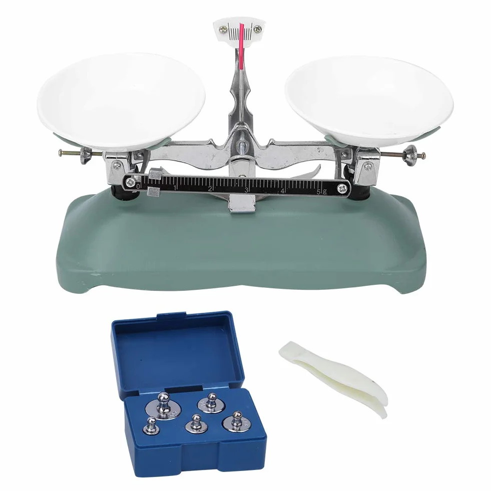 Waga Mechaniczna 100/500 Gramów z Zestawem Obciążników Taca 10g, 20g, 50g, 100g, 200g