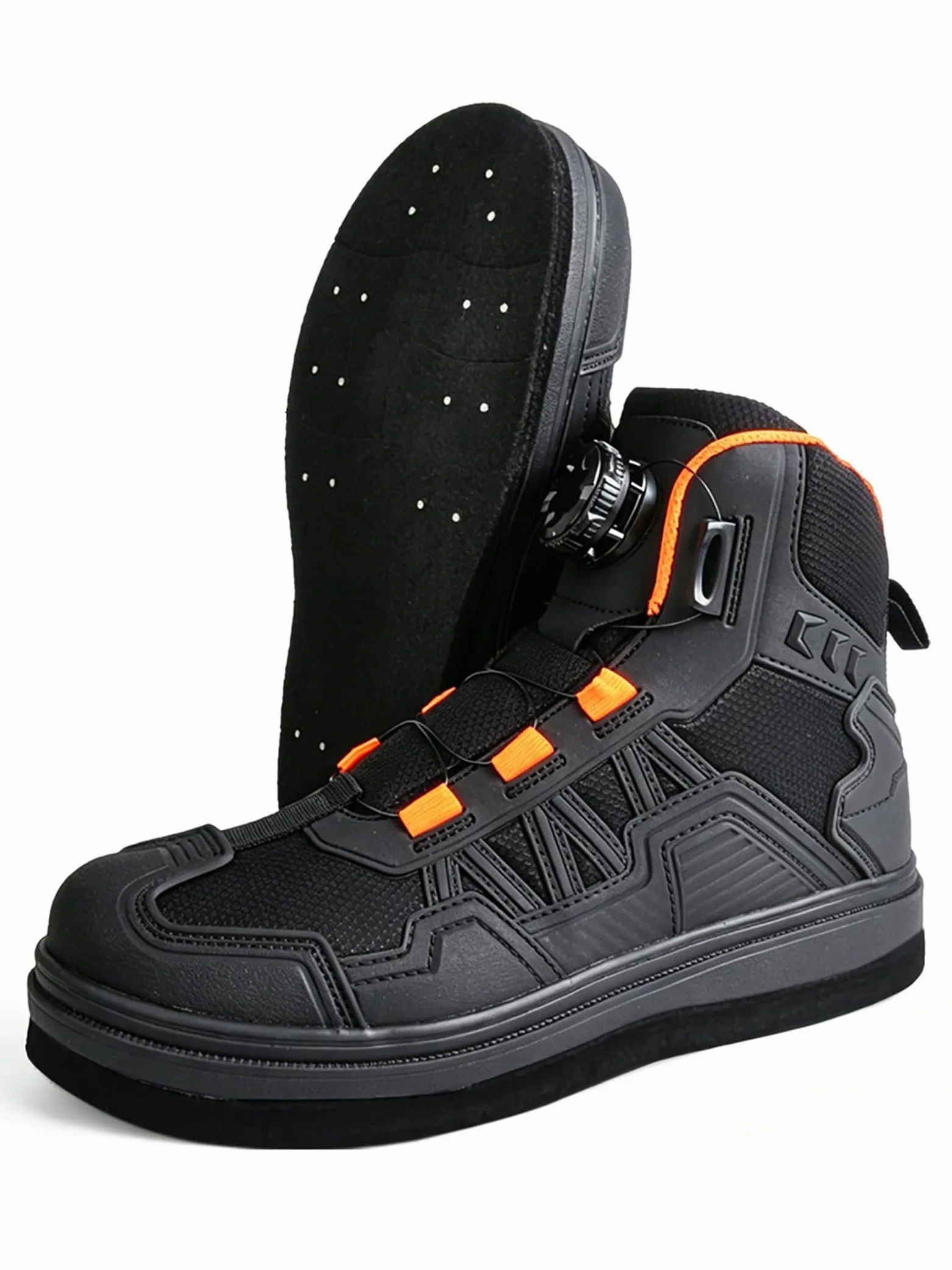 Męskie damskie buty filcowe do brodzenia, brzoskwiniowe buty | Wodoodporna KING TEX, stalowa podeszwa filcowa, szybkie sznurowanie, amortyzacja EVA, oddychająca cholewka, ochrona kostek