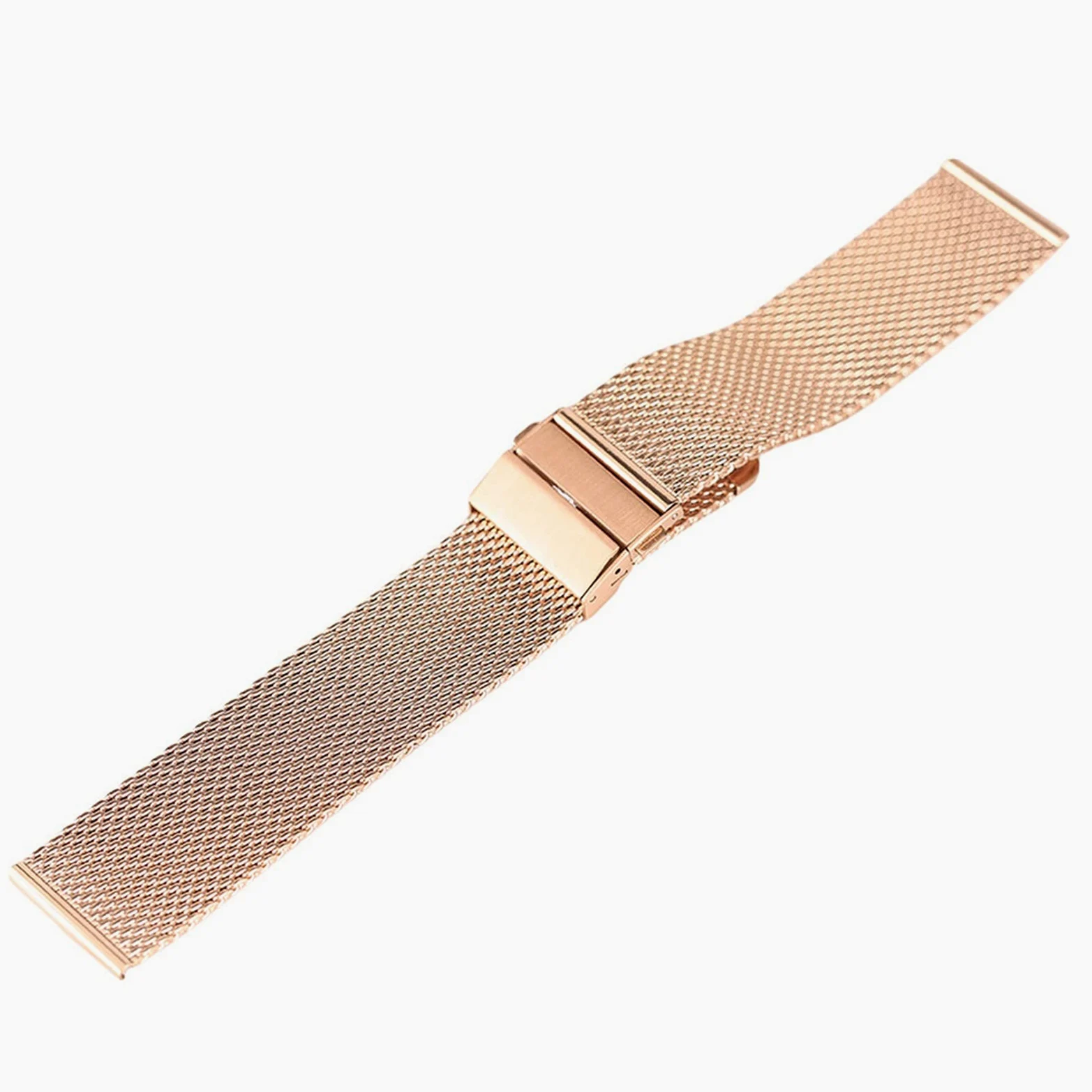 Pasek do zegarka Quick Release Mesh Pleciony metalowy pasek ze stali nierdzewnej dla mężczyzn i kobiet Regulowany 18 mm, 20 mm, 22 mm Bransoletka / 22 mm/Czarny