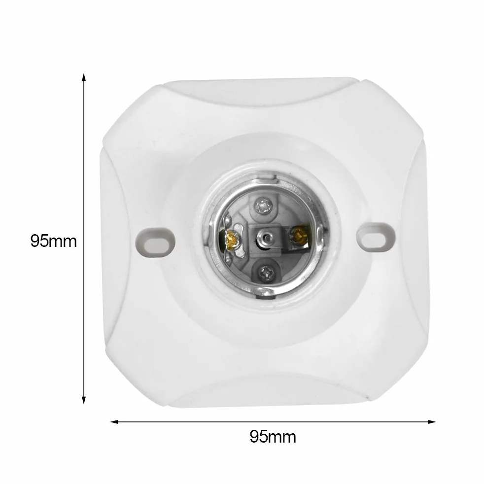 4 sztuki oprawek LED E27 na ścianę i sufit, żarówka do korytarzy, schodów, balkonów, szaf, piwnic (220-250 V, prostokątna, biała)