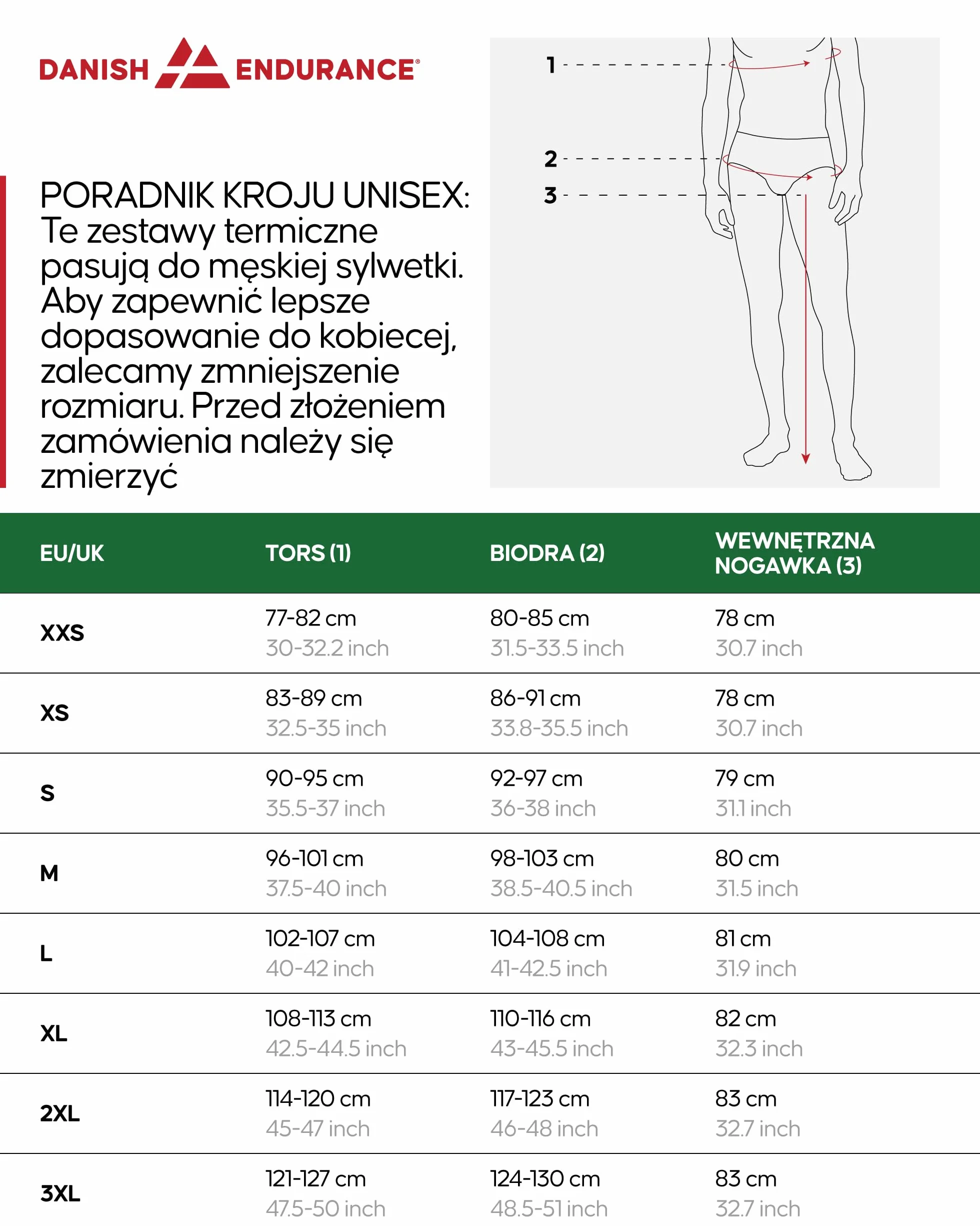 DANISH ENDURANCE Komplet Bielizny Termicznej Męski Damski Koszulka Długim Rękawem Kalesony Legginsy Termoaktywne z Materiałów z Recyklingu