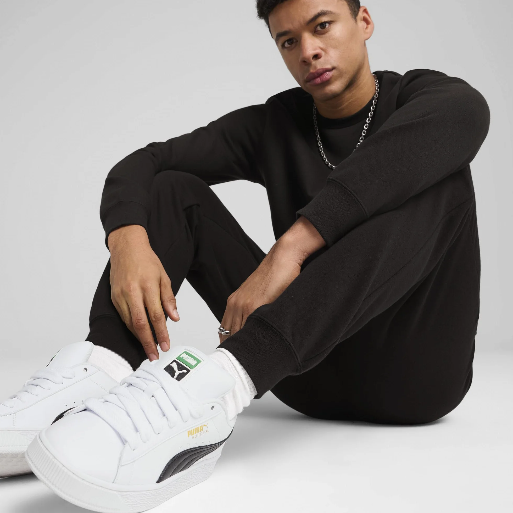 PUMA Ess No. 1 Logo Sweatpants Fl Cl - Spodnie z dzianiny Mężczyźni