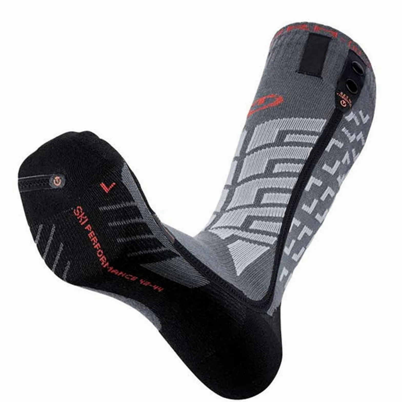 Therm-ic Podgrzewane skarpety narciarskie unisex | Ultra Warm Performance S.E.T. oddychająca wełna merynosów izolowane skarpety (tylko skarpety)