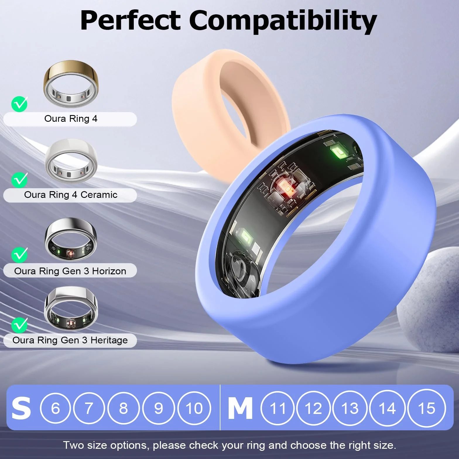 TiMOVO 10Pack Ring Cover Compatible with Ring Gen 4/Gen 3, Anti-scratch elastic silicone case for women men, Size S Colorfu