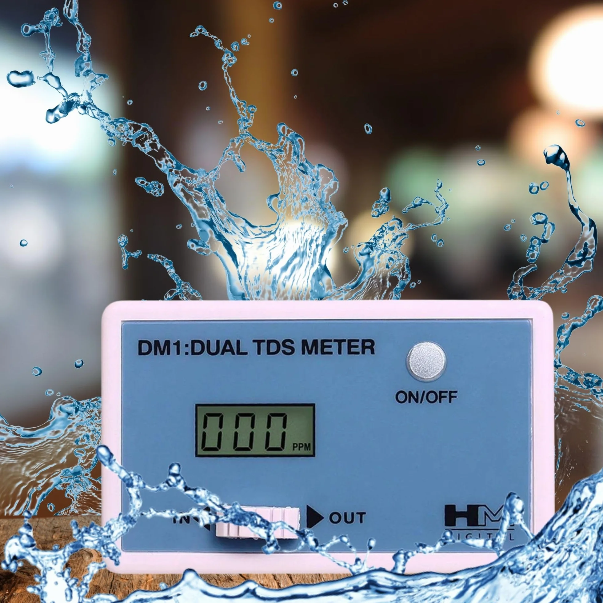 HM Digital Podwójny monitor DM-1" TDS, zakres 0-9990 ppm, dokładność odczytu 2%
