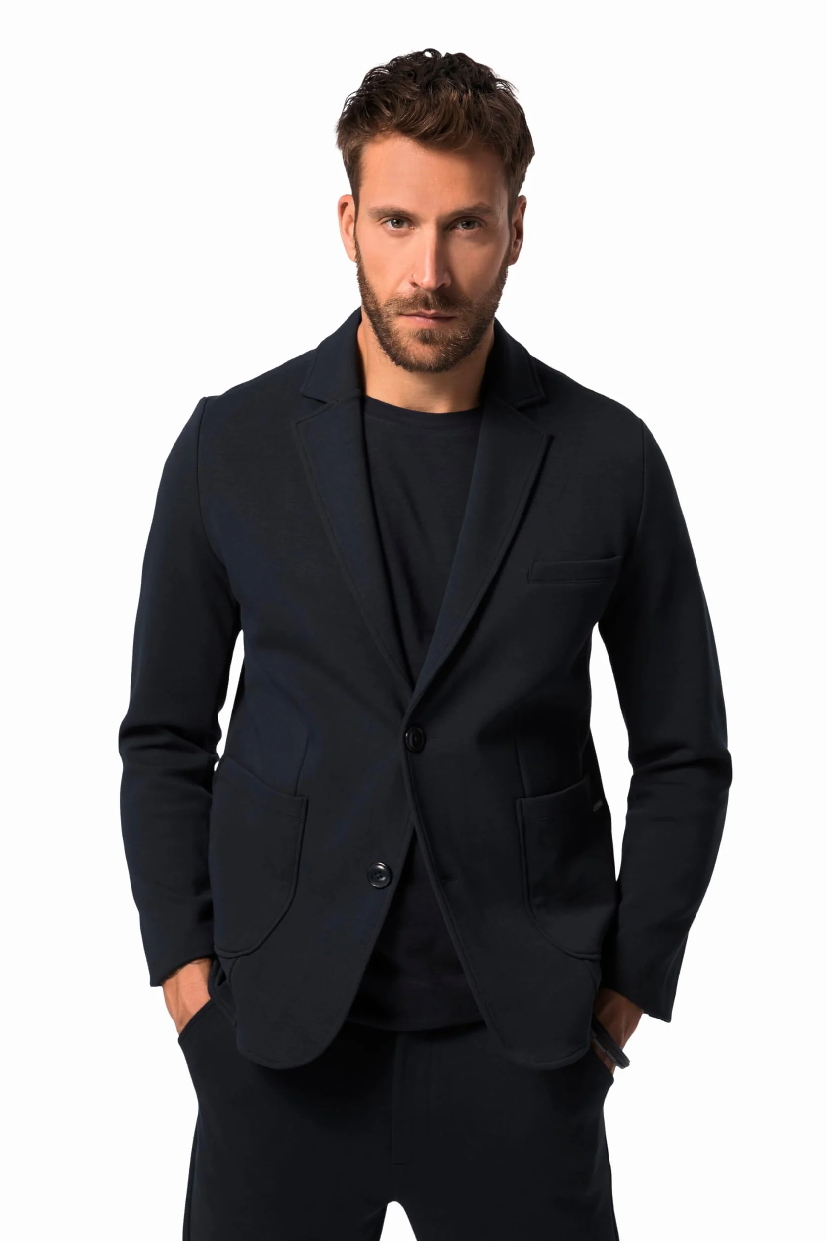 JP 1880 Męska marynarka dresowa, New York, Flexnamic Blazer, granatowy, XL