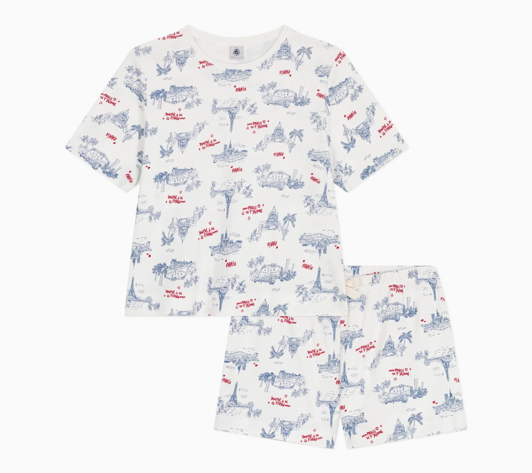 Petit Bateau Piżama damska, bia?y/wielokolorowy, S
