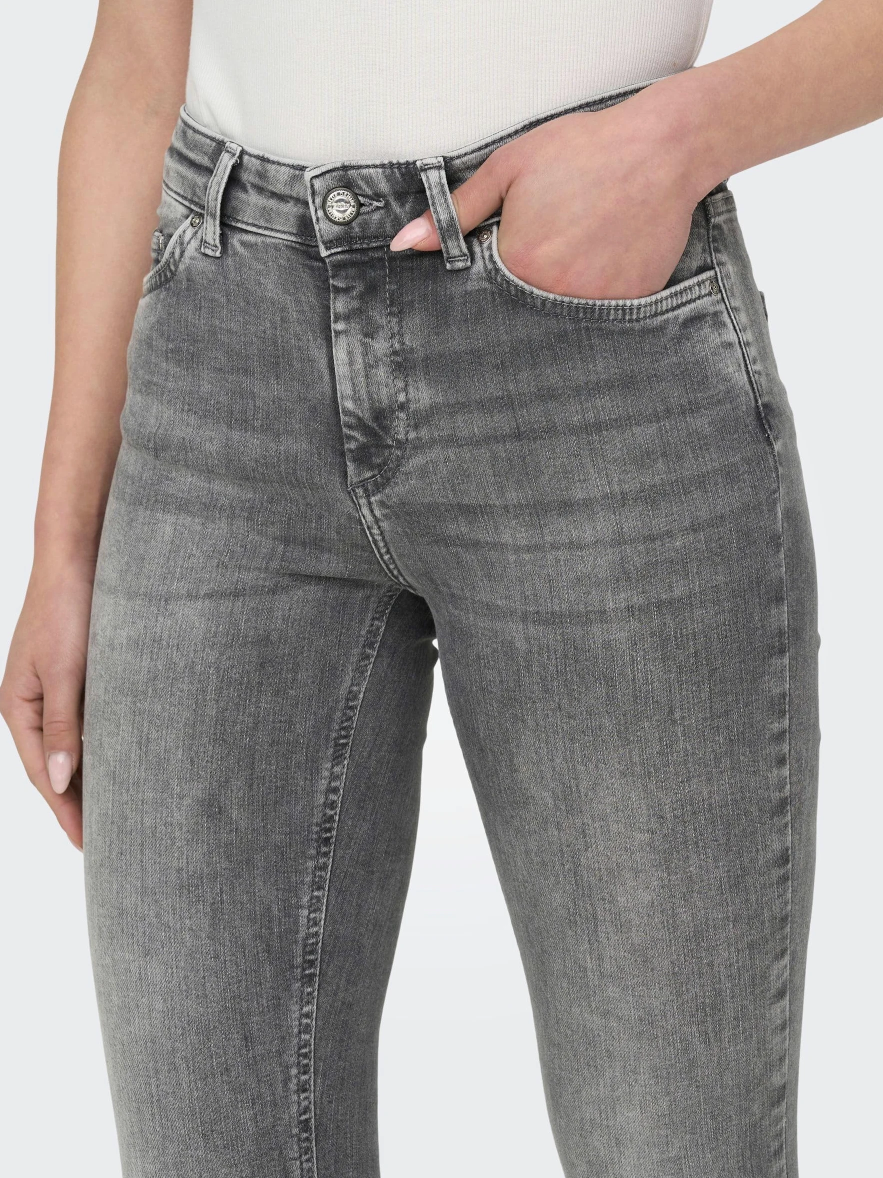 ONLY onlBLUSH MID SK ANK RAW JNS REA306 NOOS - dżinsy skinny Kobiety | jeansy skinny fit