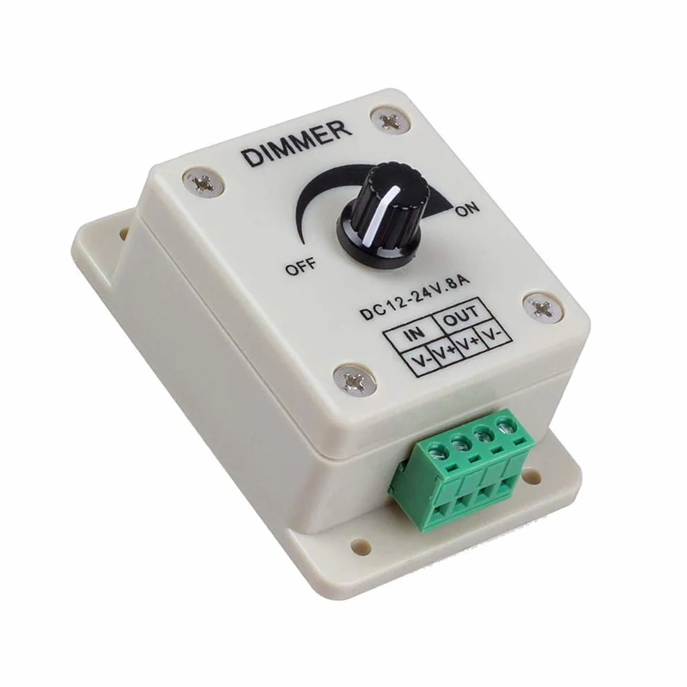 Hailege 3 szt. DC12-24V 8 Amp 0%-100% PWM Dimming Controller do świateł LED, wstążki świateł, ściemniacza jest kompatybilny z zimnem, sprzedawcą samochodów, fillitem i innymi paskami