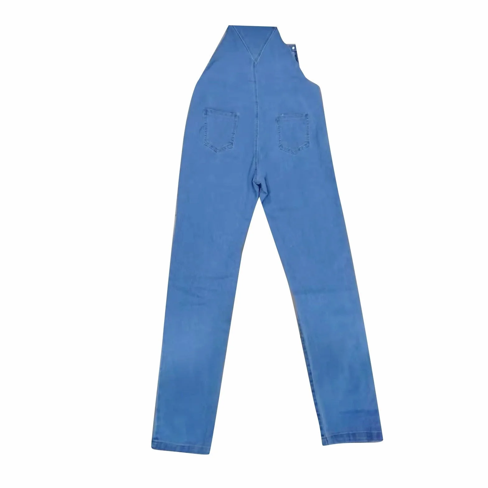 Generisch Dżinsy ogrodniczki dla kobiet, luźne, rozciągliwe, kombinezony, z kieszeniami, retro, denim, szerokie nogawki, spodnie na co dzień, proste i szerokie nogawki, dżinsy z regulowanymi