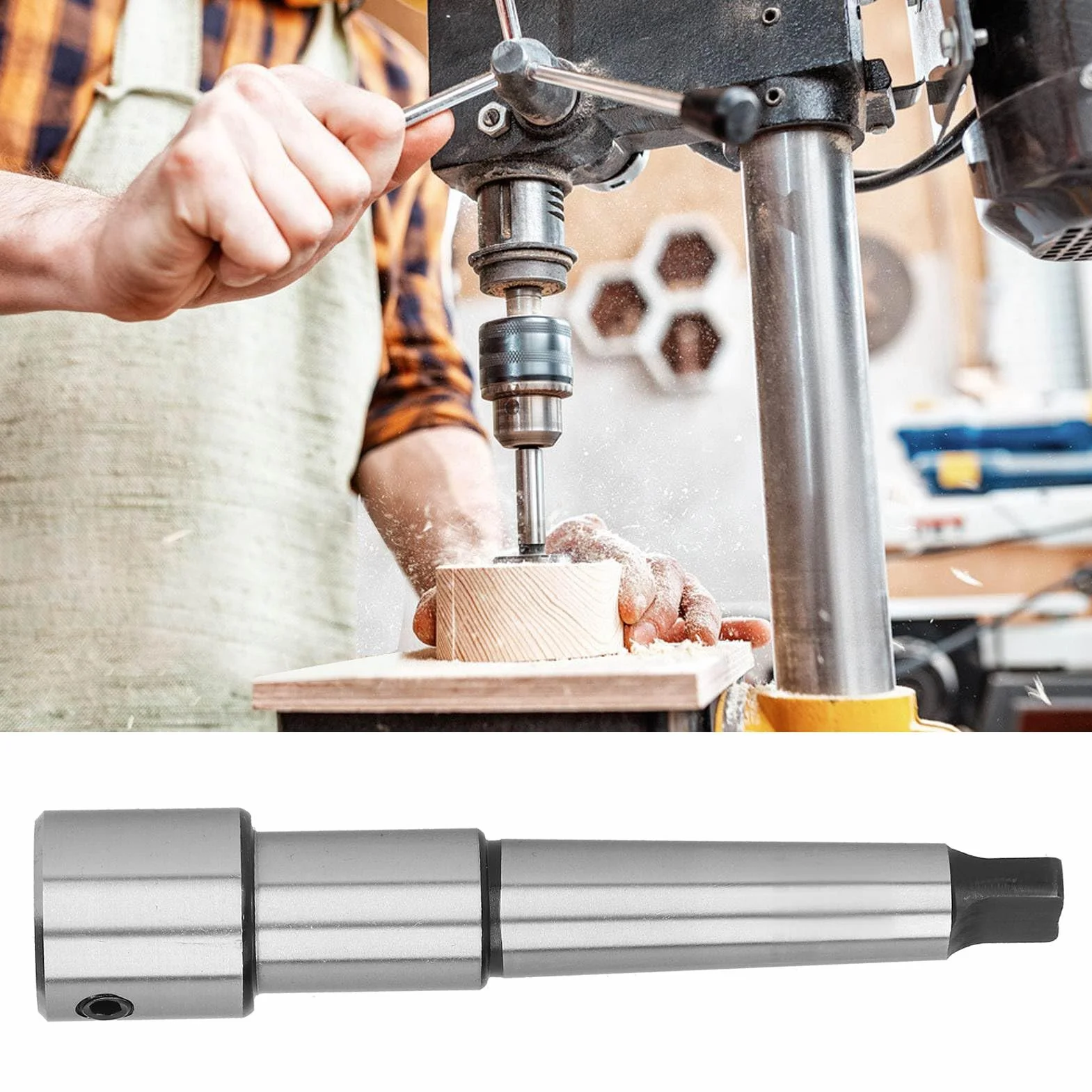 Mt3 Adapter Weldon Adapter Trzpienia Weldon Stalowy Srebrny Uchwyt Wiertarski Trzpień z Chwytem Morse'a Obcinak Pierścieniowy Przemysłowe Narzędzie Metalowe Mt3-19.05Mm