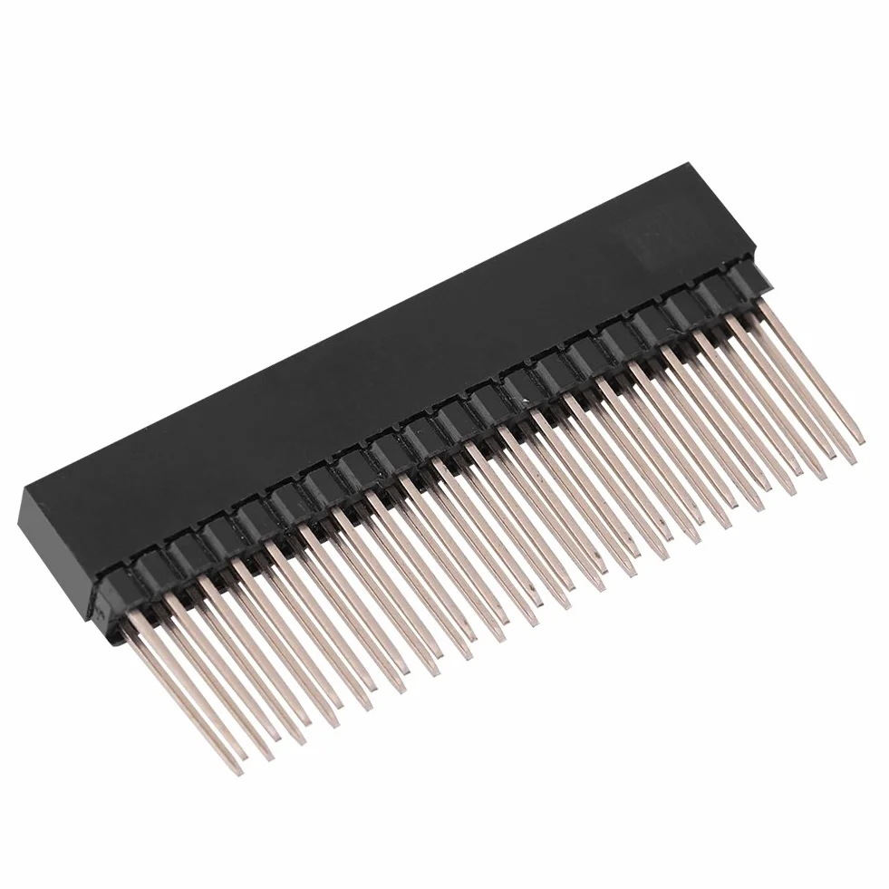 Listwa gniazdowa, 3 sztuki, 2 x 20 kołków 2,54 mm, bardzo wysoka, dwurzędowa, krótka listwa z pinami 2,54 mm, do komputera i płyty wtykowej, kompatybilna z