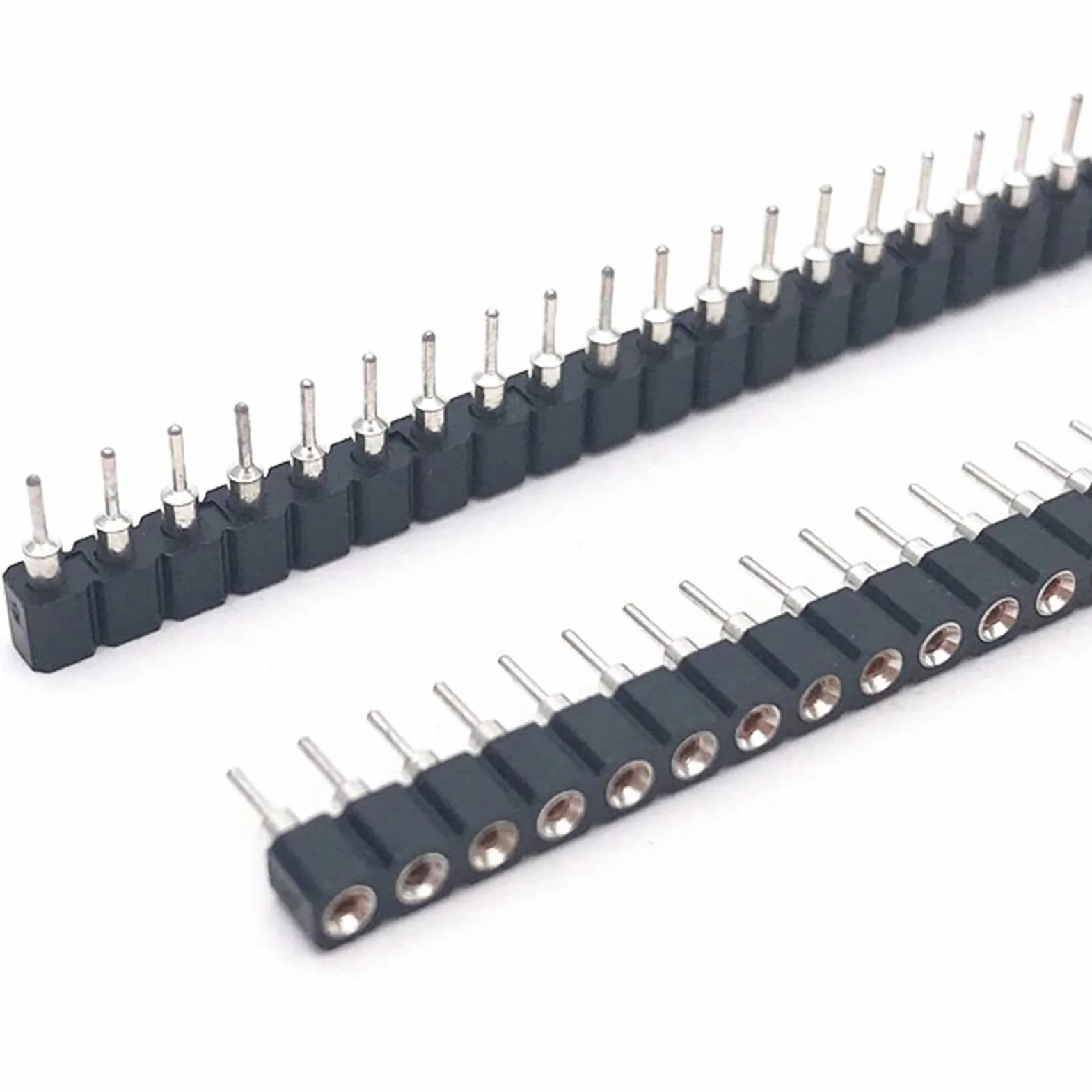 5 x złącze Pitch Straight Single Row Header Connector 2,54 mm 1 x 40 pin Breakaway PCB Board Pin Header Connector, Pitch Straight Single Row Pin Header Złącze do Arduino, PCB, DIY