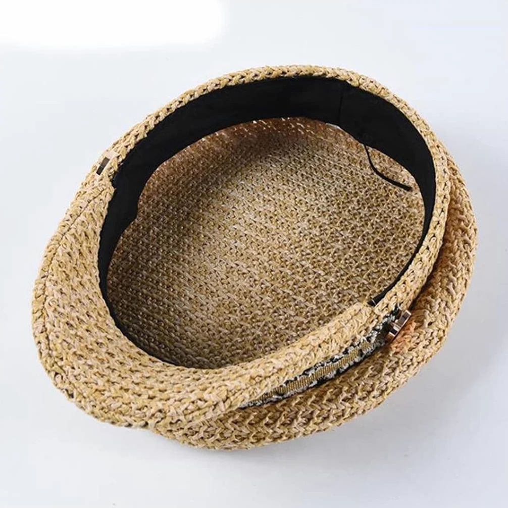 Czapka gazeciarza damska czapka chłopięca Baker damska khaki brytyjski styl retro wiosenna letnia ośmioboczna czapka (kolor: D, rozmiar: 56-58 cm) (3 szt.)
