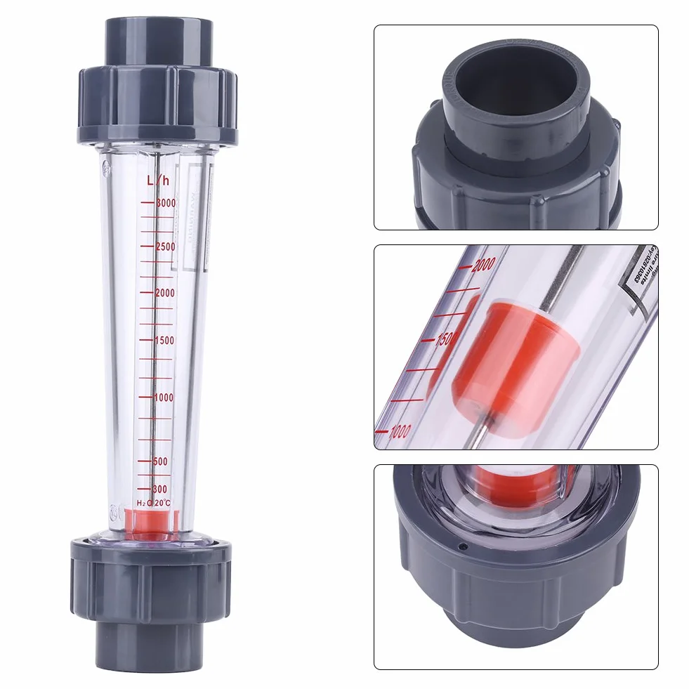 Rotametr ， Jectse LZS-25 300-3000L / H rura z tworzywa sztucznego typu natychmiastowy przepływomierz cieczy do ropy naftowej, przemysłu lekkiego, medycyny, nawozów mineralnych, włókien chemicznych, żywności