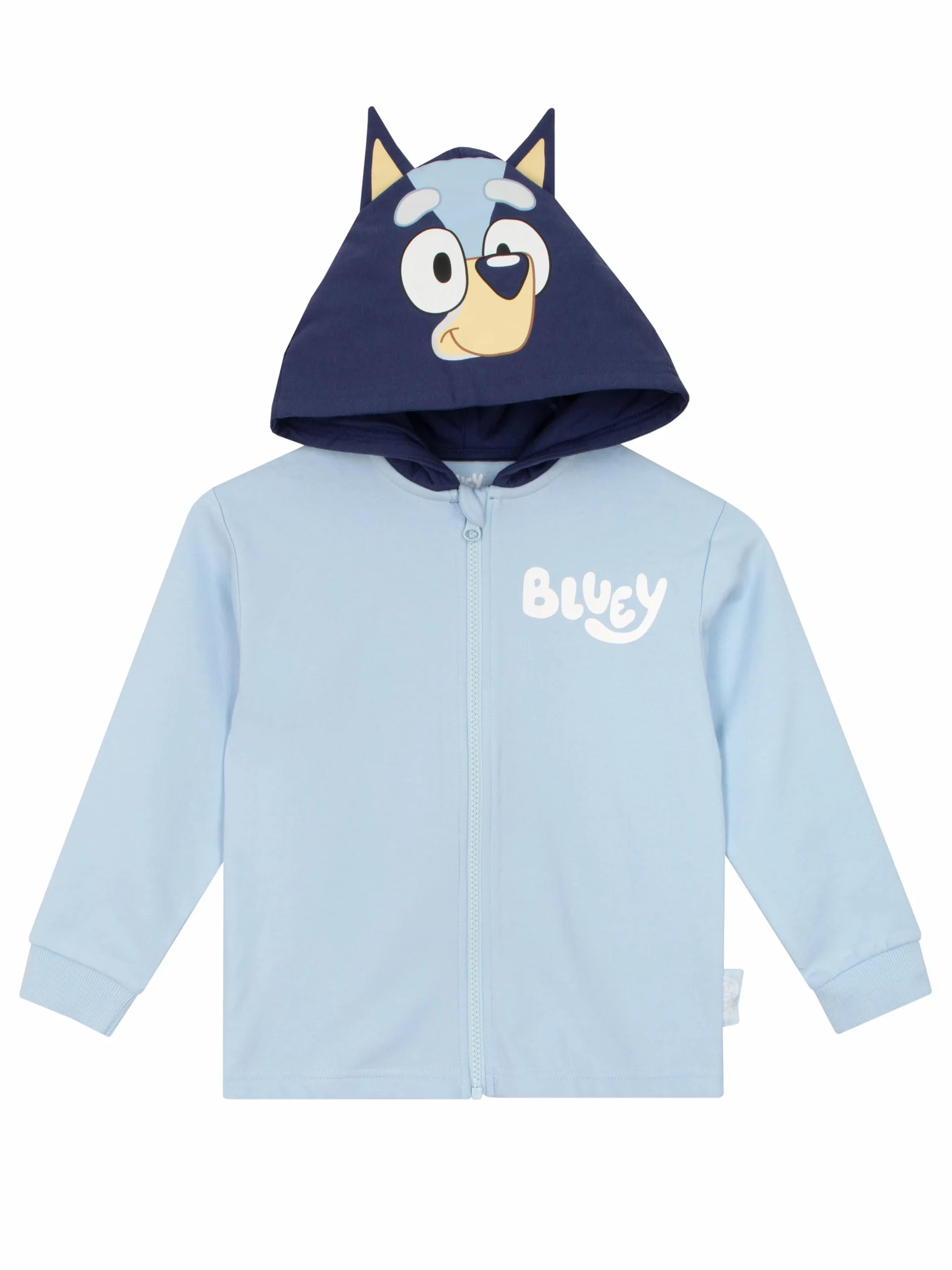 Bluey Niebieska Z Kapturem Z Uszami 3D | Bluza Z Kapturem | Kostiumowa Bluza Z Kapturem Dla Chłopców | Oficjalny Towar