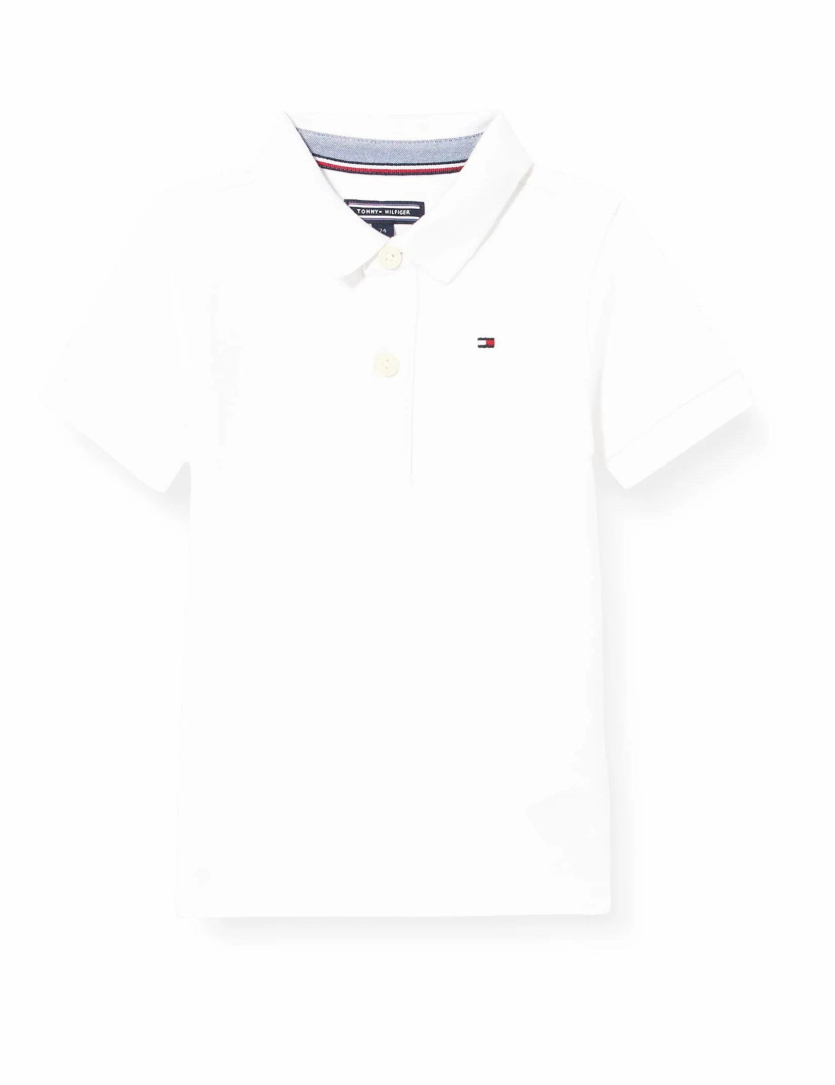 Tommy Hilfiger Chłopcy Koszulka Polo, Biała (Bright White 123), 116