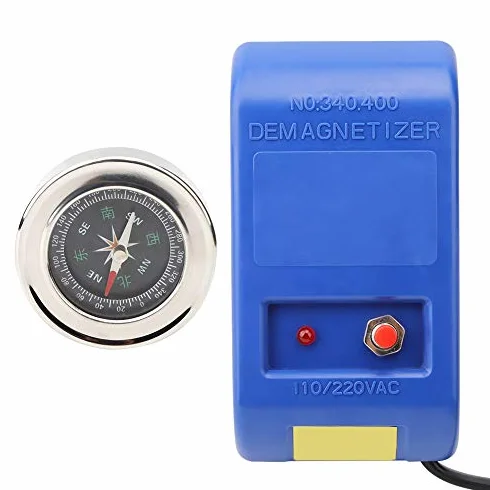 Elektryczne Narzędzia Demagnetyzujące Urządzenie Rozmagnesowujące z Kompasem Długi Przewód Zasilający Narzędzie do Naprawy Zegarmistrza do Zegarka Rozmagnesowanie Rozmagnesowanie(Wtyczka UE)
