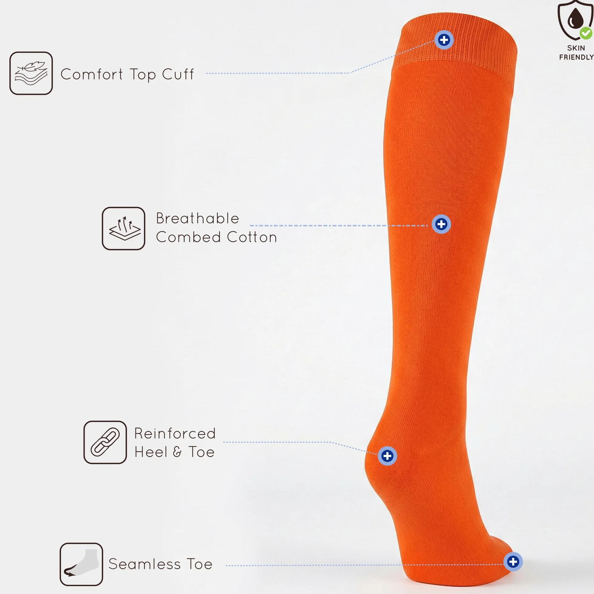 Mysocks Knee High Plain Socks