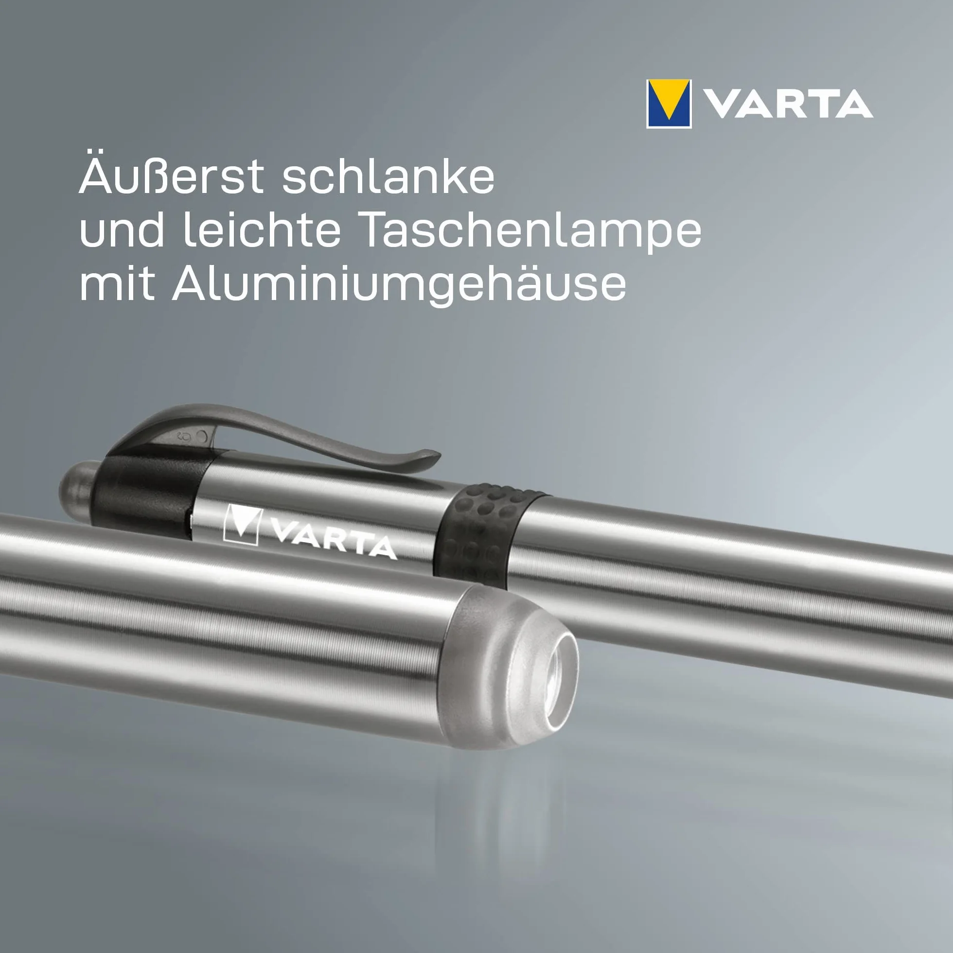 VARTA Lampa diagnostyczna LED, dwupak w zestawie: 1 x bateria AAA, lampa Pen Light, lampa źrenicy, bardzo smukła i lekka latarka, do zastosowań w szpitalu, gabinecie lekarskim