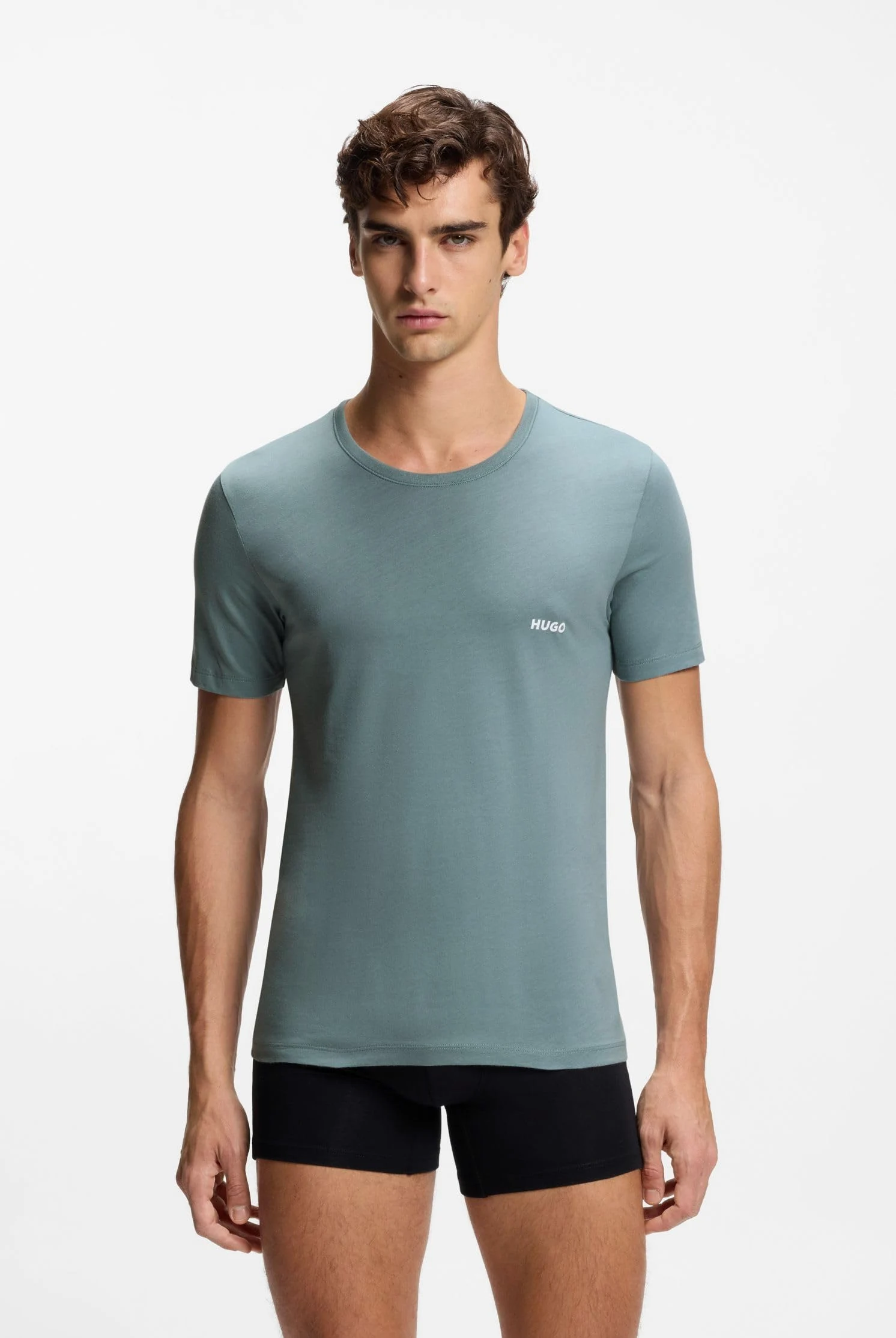 HUGO Koszulka Mężczyźni T-shirt Rn Triplet P