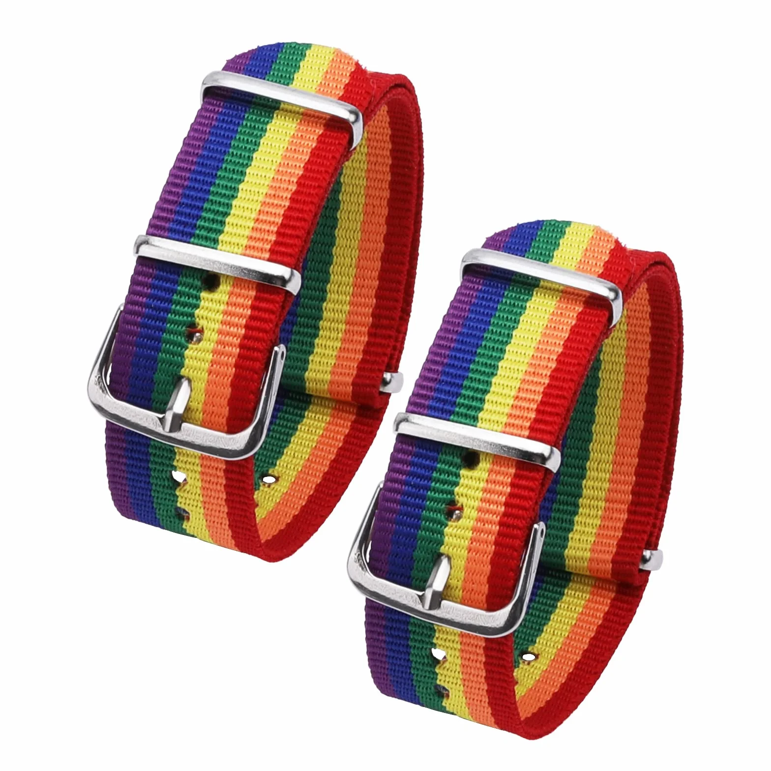 MWOOT 10 sztuk LGBT Gay Pride bransoletki, tęczowe bransoletki, regulowana opaska przyjaźń akcesoria, miesiąc dumy, kolorowa bransoletka unisex, 25 cm, nylon, 25 cm, Nylon