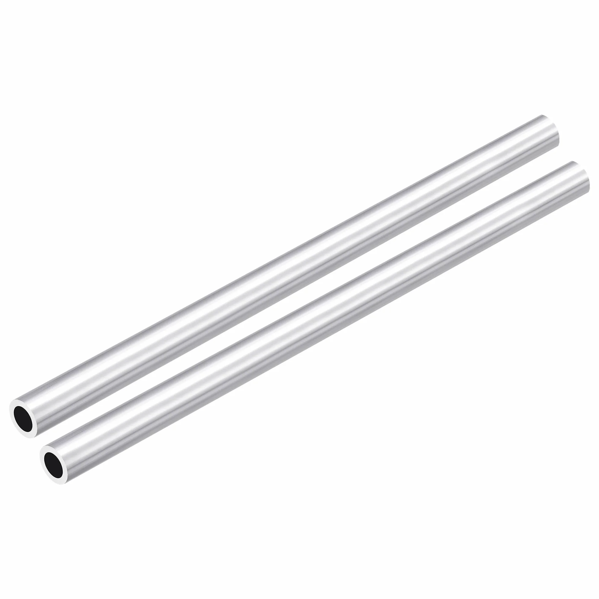 DMiotech 2-pak (12 mm śr. x 8 mm ID) 6063 aluminiowa okrągła rura o długości 200 mm przemysłowe metalowe rury do maszyn rama budowa projektów DIY