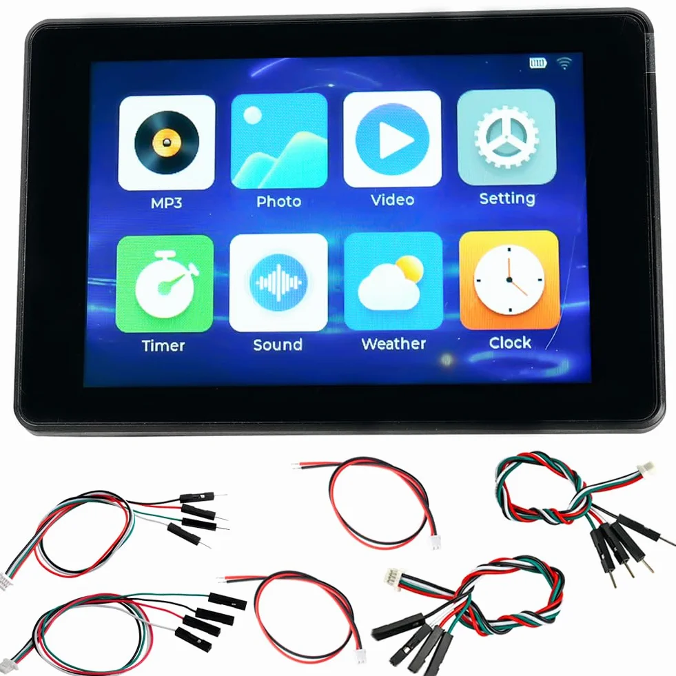 DIYmalls 3.5" ESP32-S3 IPS pojemnościowy ekran dotykowy JC3248W535C moduł TFT LCD 320x480 obsługa odtwarzania muzyki wideo zegar pogoda