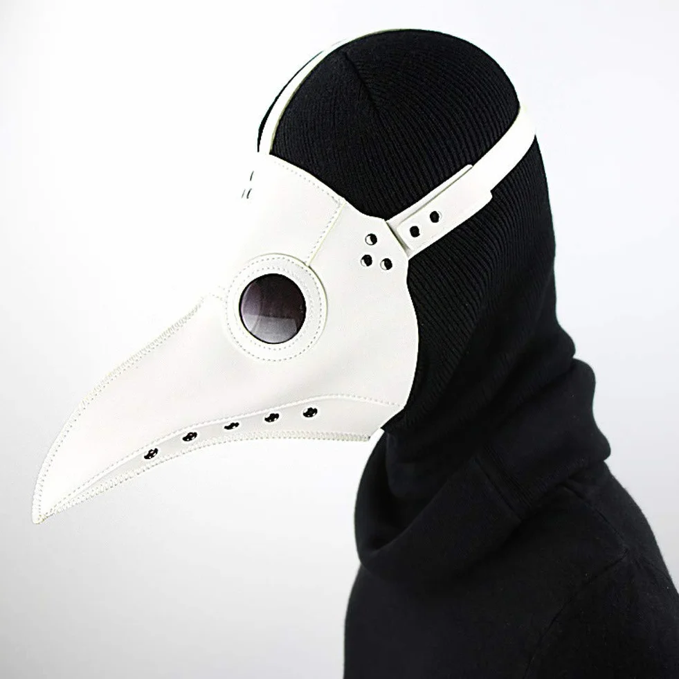 Ulalaza Maska lekarza epidemii, skóra PU, długi nos, ptasi dziób, steampunk, Halloween, cosplay, rekwizyt, kostium