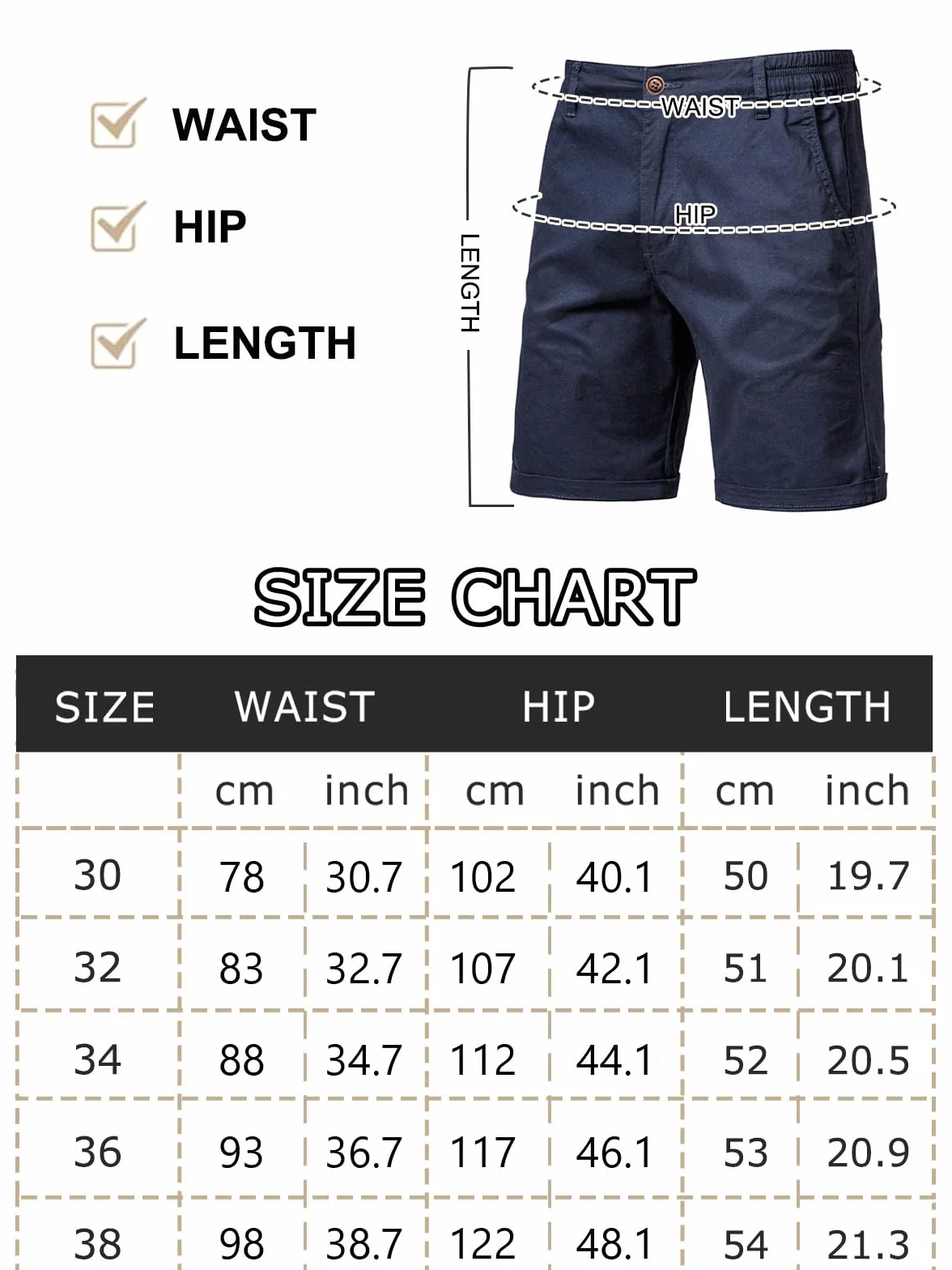 Męskie szorty slim fit chinosy krótkie dla mężczyzn UK lato na co dzień pół spodnie bawełniane szorty z kieszeniami
