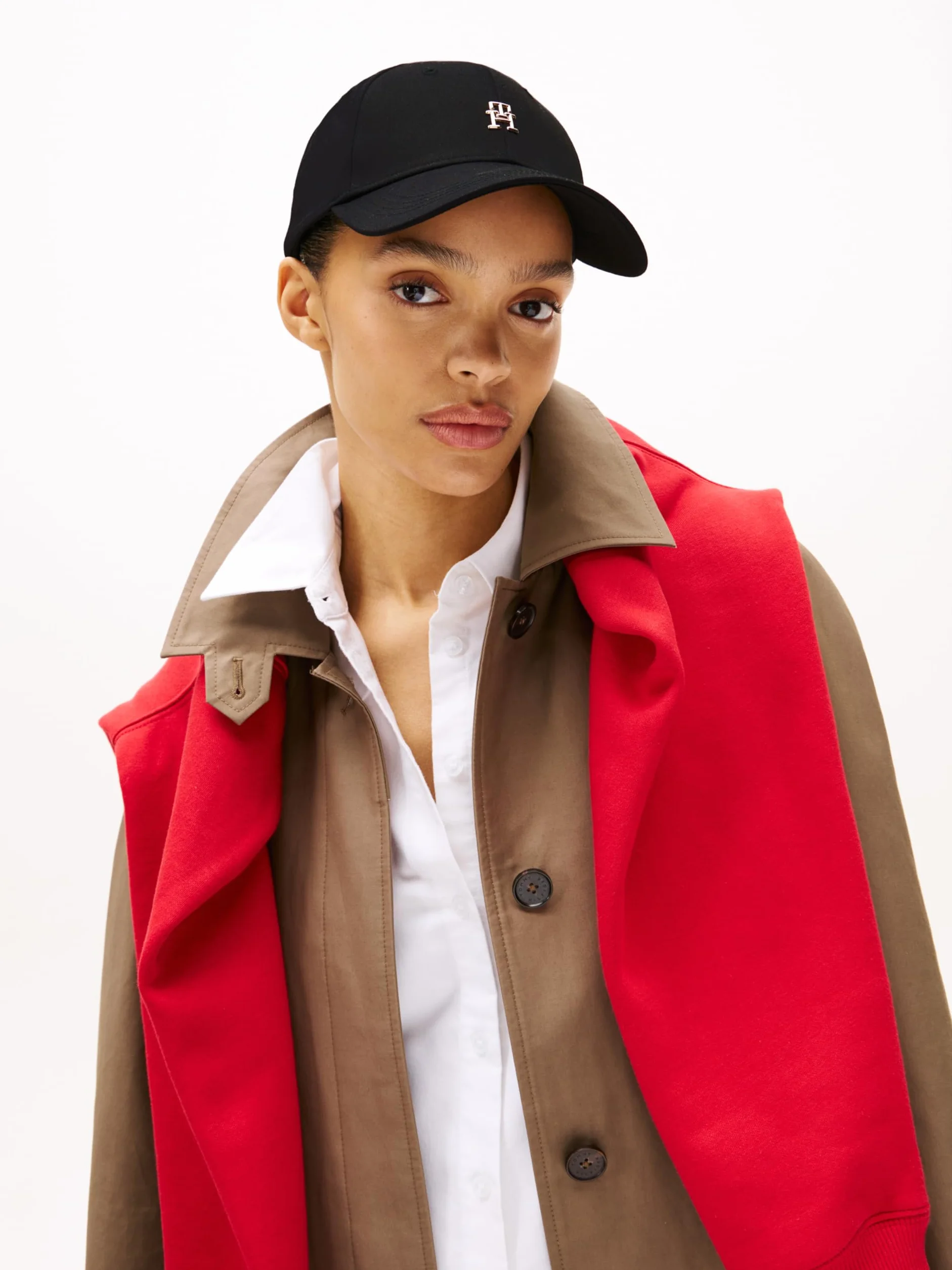 Tommy Hilfiger Damska czapka bawełniana Elevated Chic Niebieski czarny Rozmiar uniwersalny