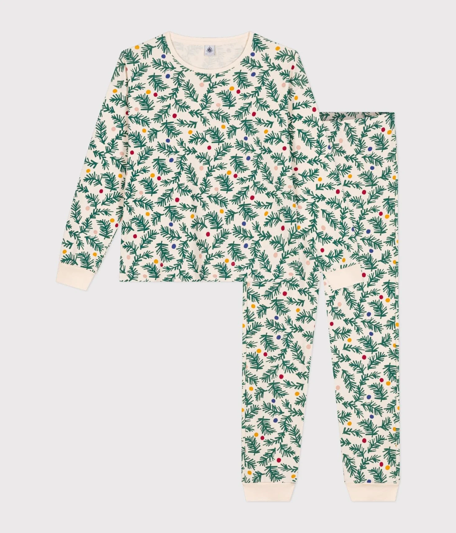Petit Bateau Piżama damska z długim rękawem Avalan/Multico L, Avalane/Multico, L
