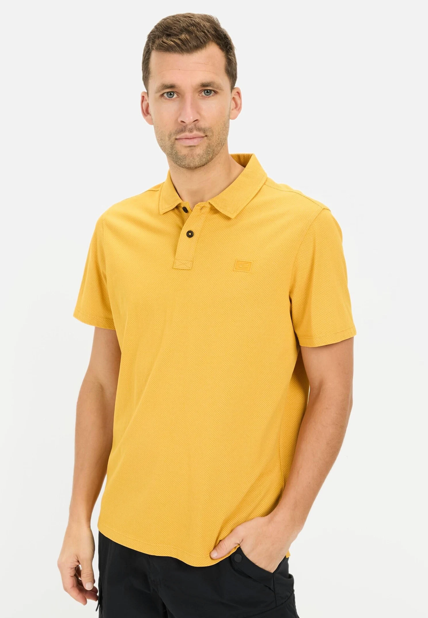 camel active Męska koszulka polo z krótkim rękawem z czystej bawełny, pomarańczowa, rozmiar XXL, pomarańczowy, XXL