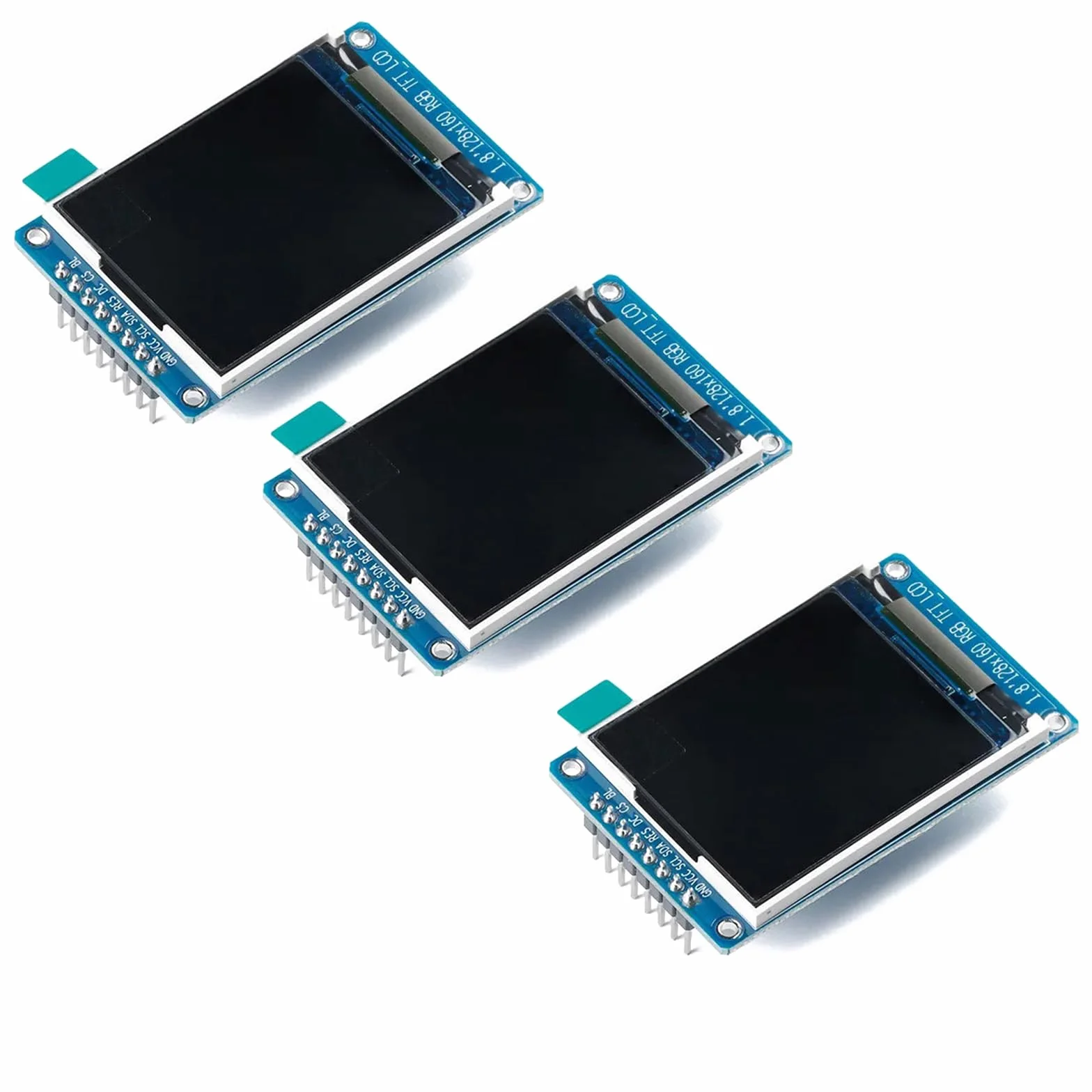 GERUI 3 szt. 1,77 cala/1,8 cala dla TFT LCD Moduł wyświetlacza 128x160 Wysoka Rozdzielczość z ekranem IPS w kolorze 2,7V – 3,3V kompatybilny z Arduino i Raspberry Pi w zestawie