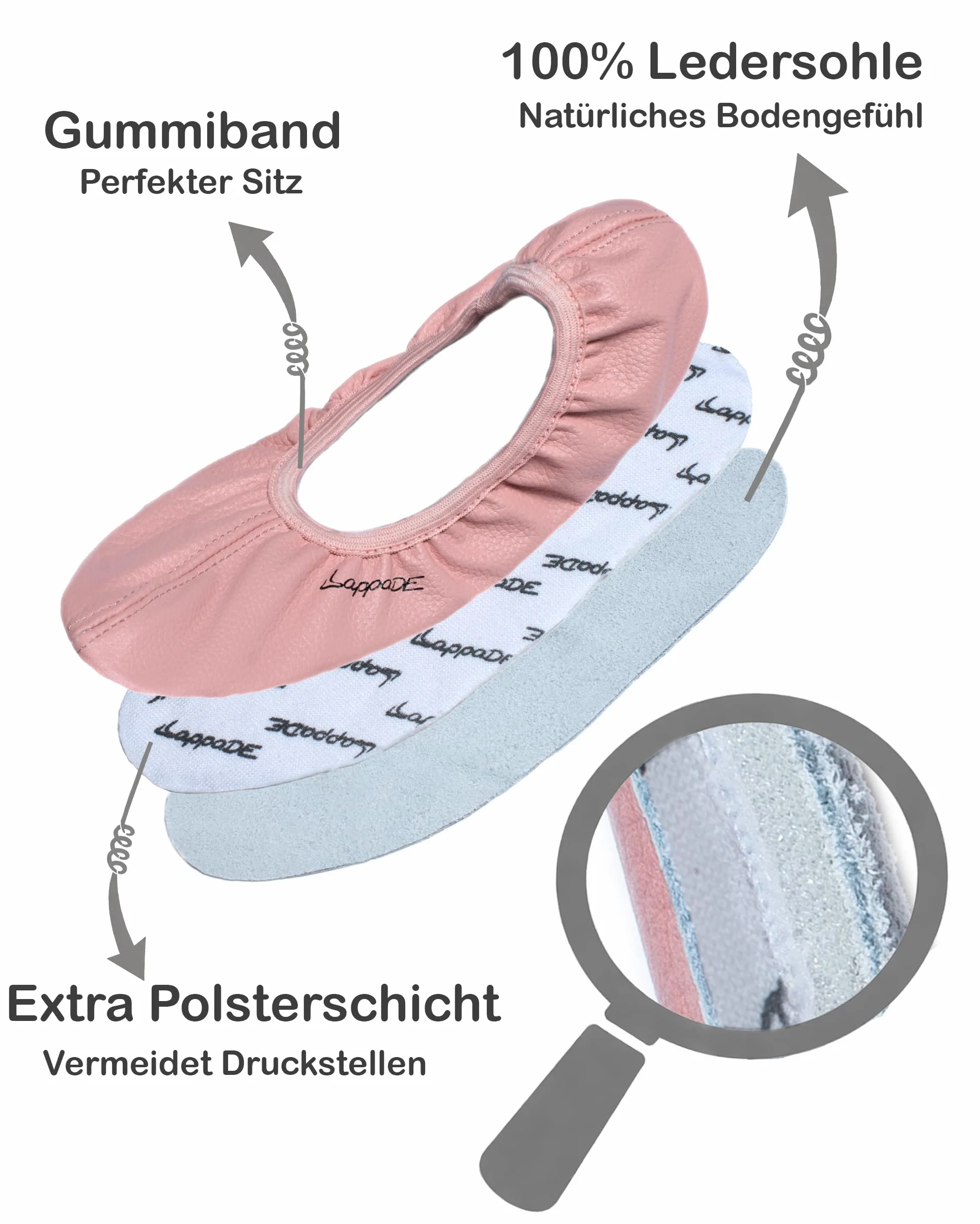 Buty gimnastyczne Lappade skórzana podeszwa rozm. 28-46