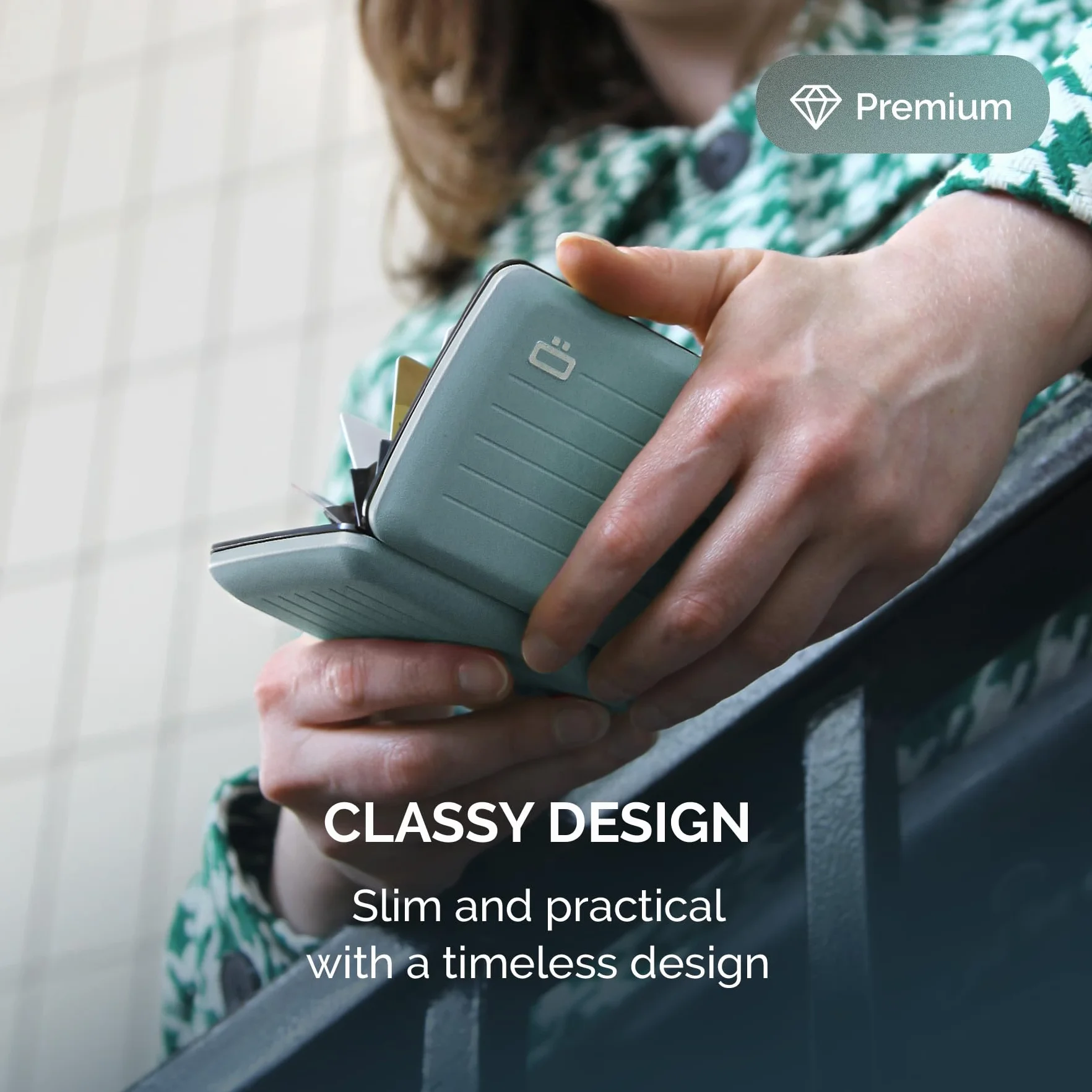 Aluminiowe etui na karty RFID Smart Case OSLO Arctic Blue