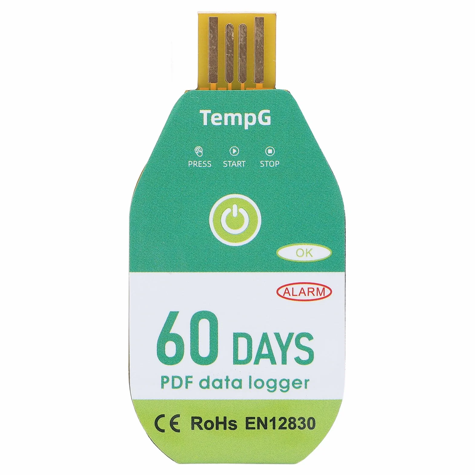 1 PACK Temperatury REGGER, DREADOWANY USB Rejestrator Temperatury z 18000 Punktami, PDF Zgłasza wysoką dokładność Pojedynczych zastosowań IP67 Water Odporny na Zamrożone (60 dni)