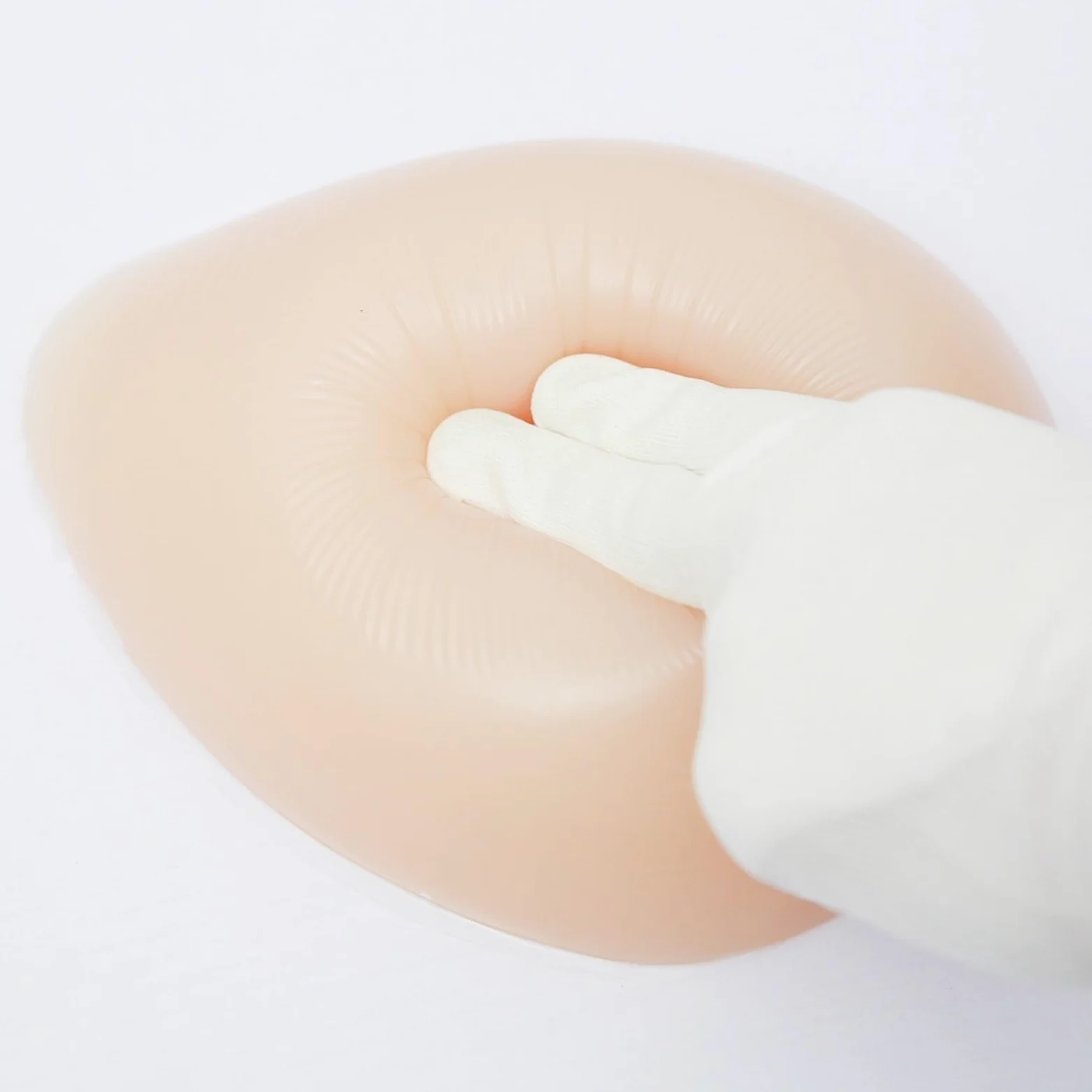Silikonowe wkładki do biustonosza Zdejmowane silikonowe wkładki do biustonosza Boobs Enhancer zbierają wkładki do biustonosza Boobs Nadaje się do mastektomii Bikini (Color : BIAŁY, Size : F)