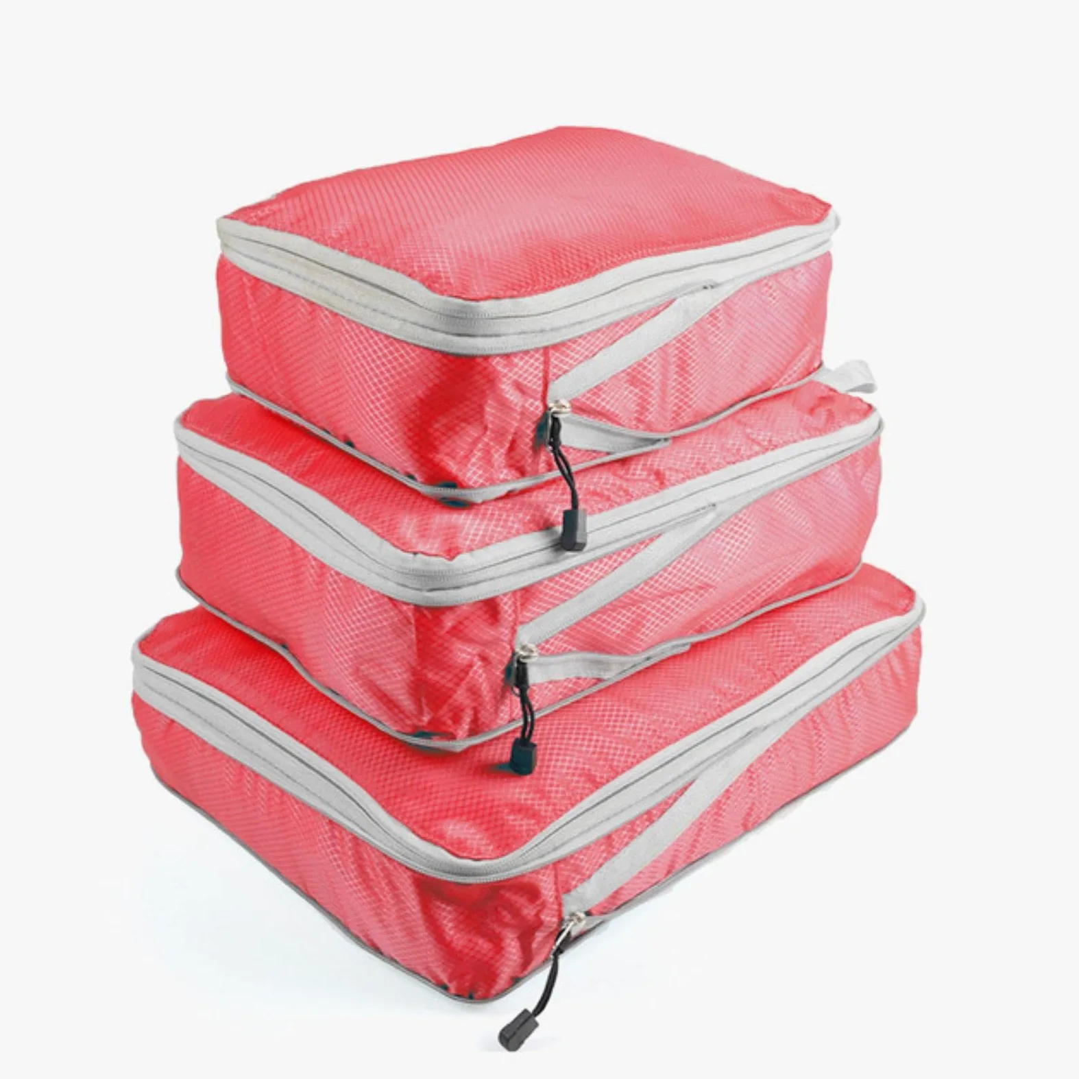 1 szt. Kostki do pakowania Składana wodoodporna torba podróżna do przechowywania Walizka Nylon Przenośna z torebką Organizator bagażu – duży Tylko 40X30CM 1, czarny (tylko czerwony średni 35X25CM1)
